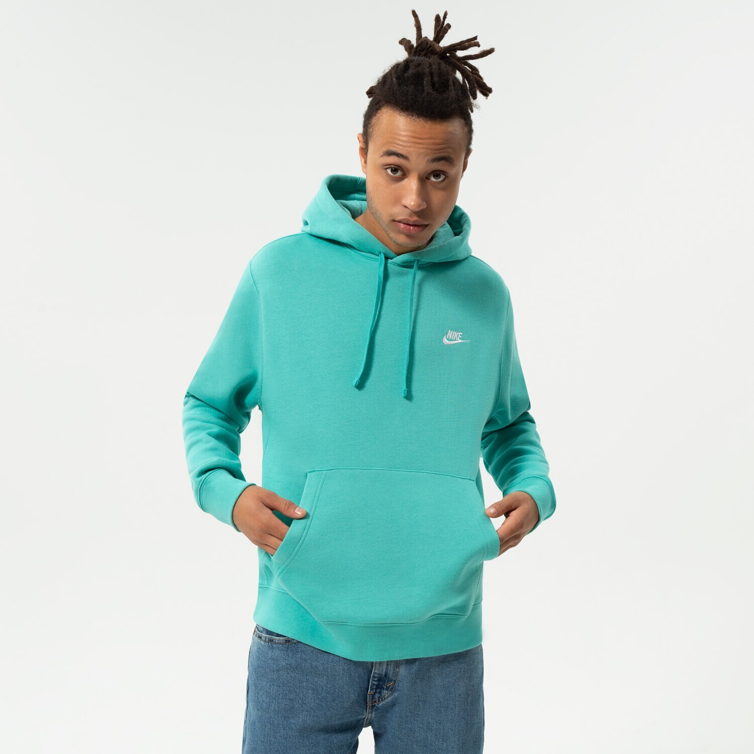 Bărbați bluză NIKE BLUZĂ CU GLUGĂ SPORTSWEAR CLUB FLEECE BV2654-392 Albastru