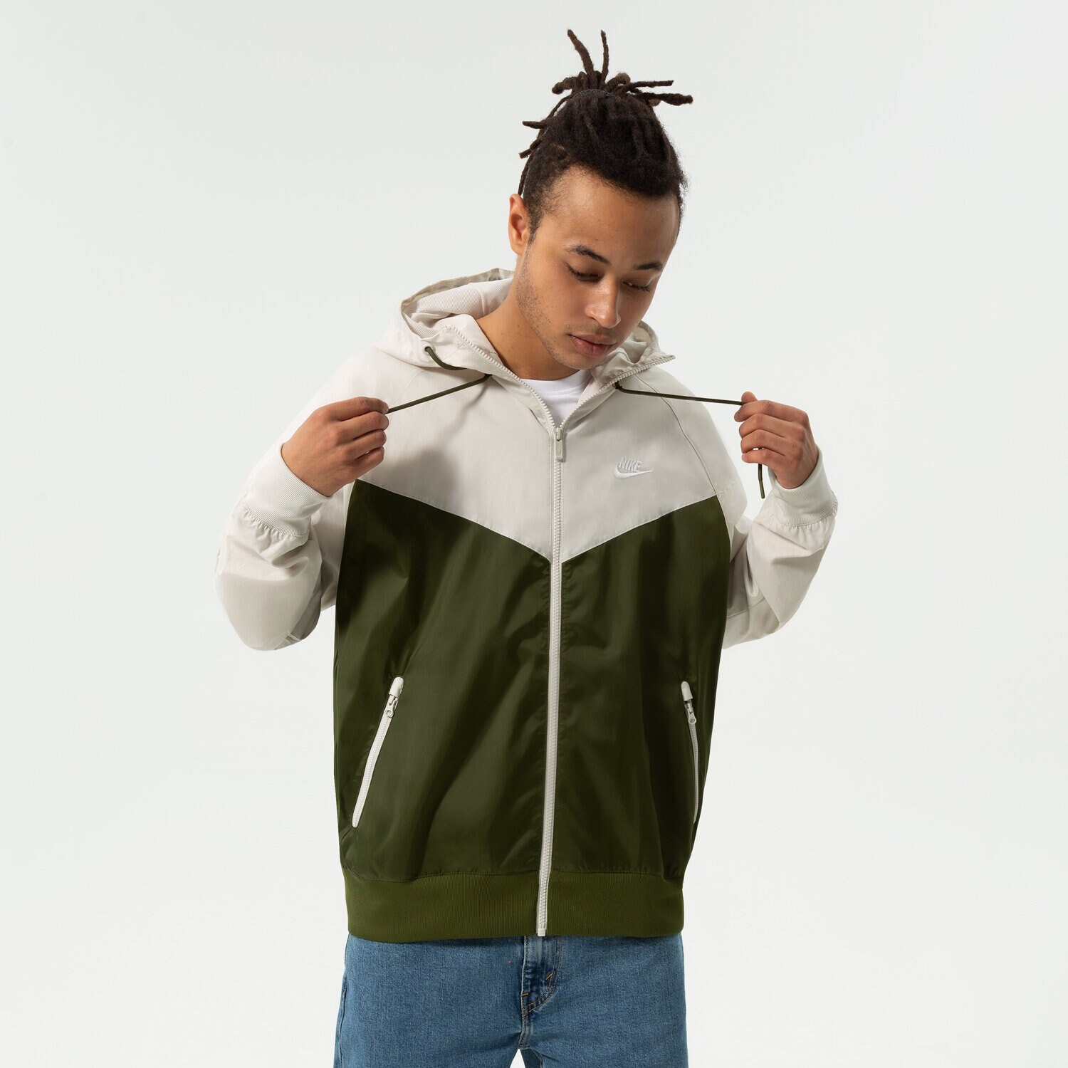 Bărbați jachetă NIKE JACHETĂ NIKE SPORTSWEAR ESSENTIALS WINDRUNNER DA0001-326 Kaki