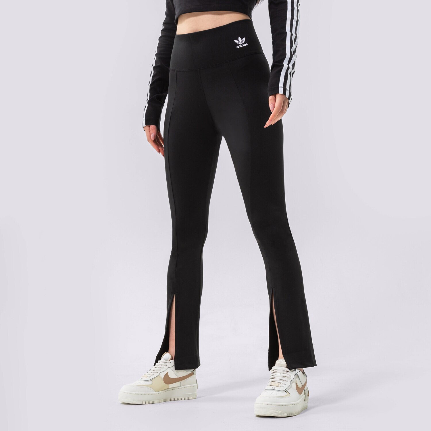 Femei pantaloni ADIDAS PANTALONI OPEN HEM TIGHTS HC1972 Negru