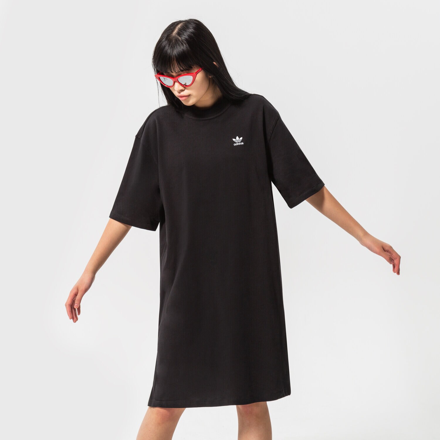 Femei rochii și fuste ADIDAS ROCHIE TEE HC2052 Negru