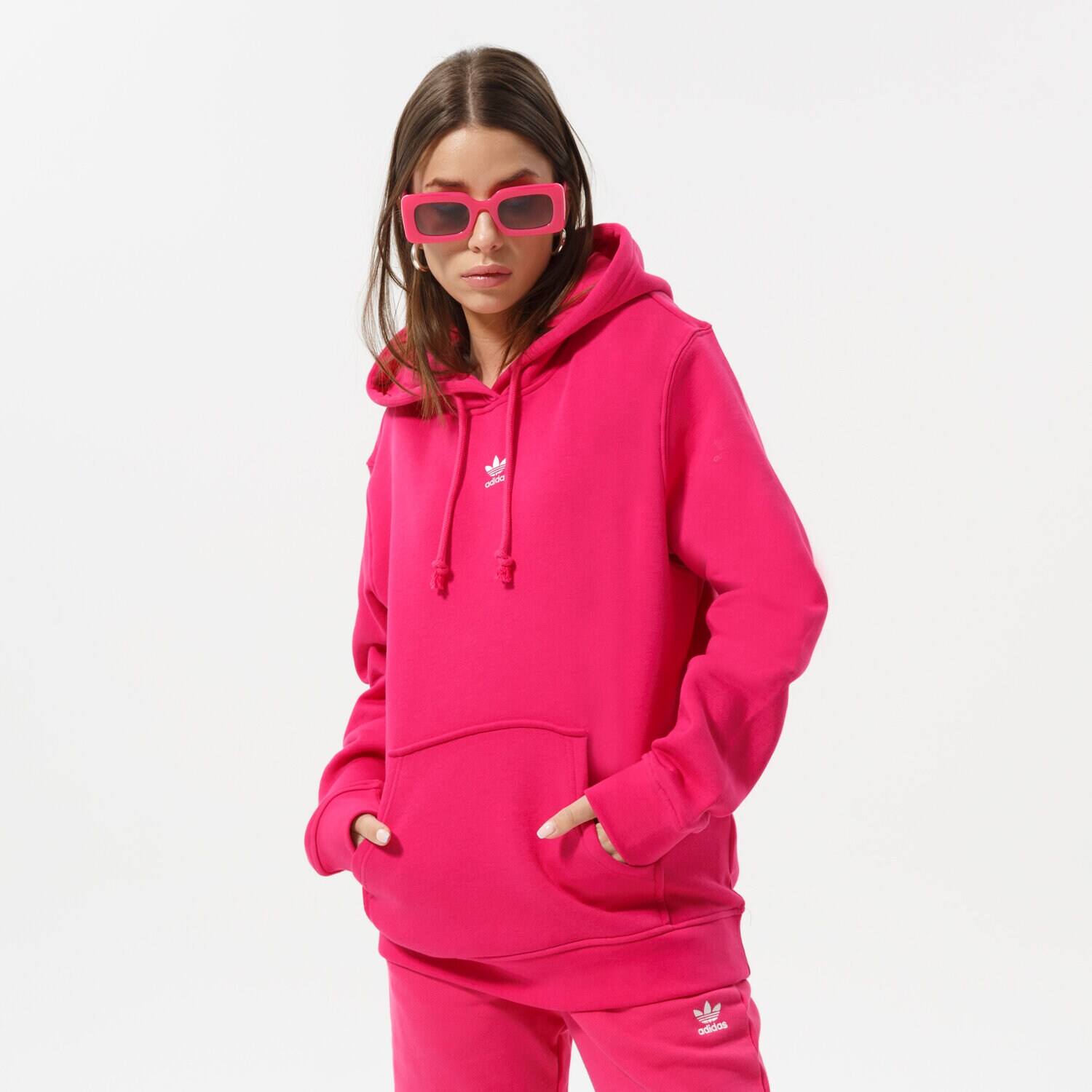 Femei bluză ADIDAS BLUZĂ CU GLUGĂ HOODIE HG6241 Roz