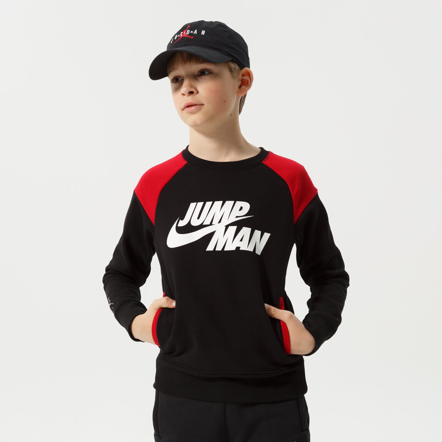 Copii bluză JORDAN BLUZĂ JUMPMAN X NIKE FLC CREW BOY 95B133-023 Negru