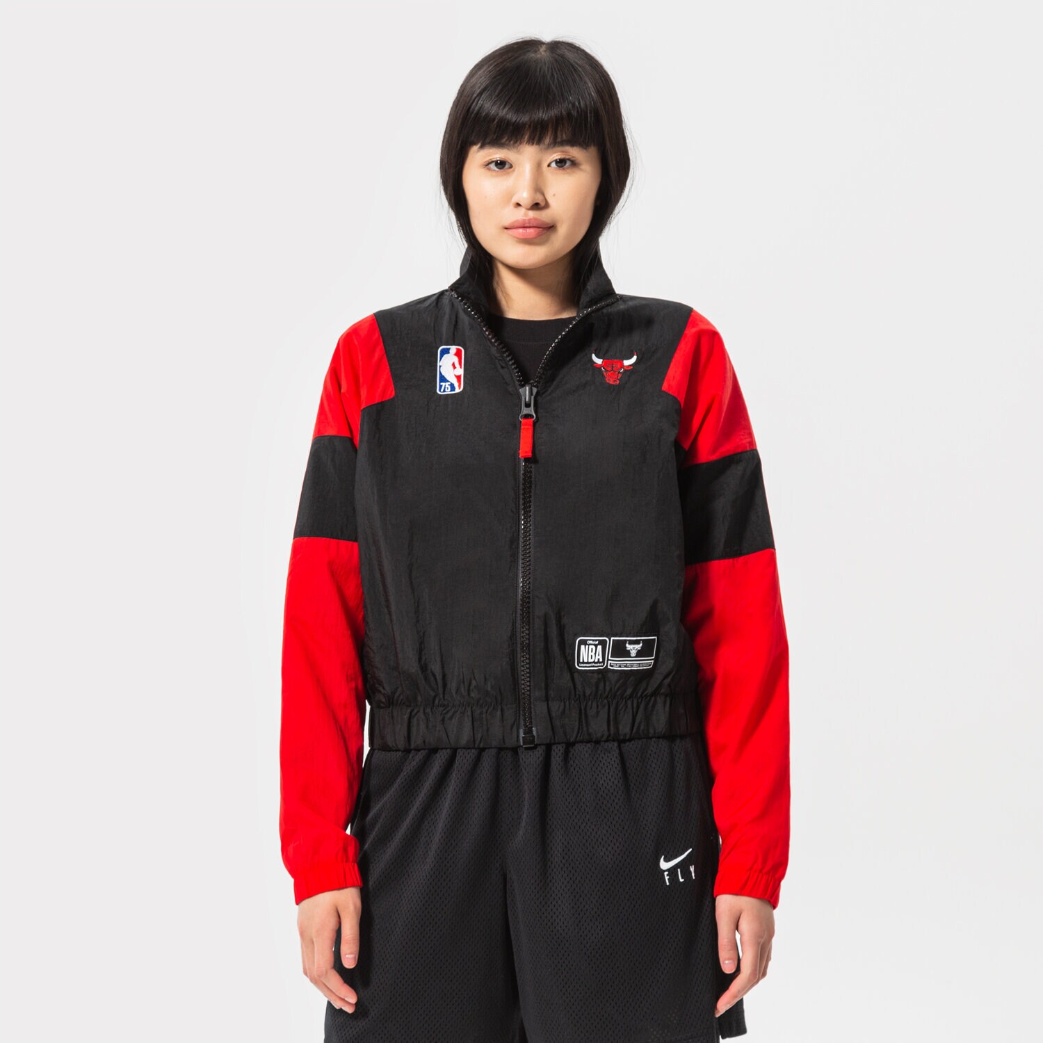 Femei bluză NIKE BLUZĂ CHI W NK JKT LTWT CTS TEAM NBA DH8629-010 Negru