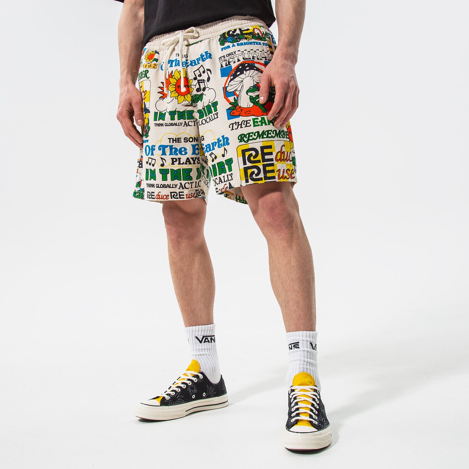 Femei pantaloni scurți VANS PANTALONI SCURȚI ECO POSITIVITY ELASTIC SHORT VN0A7S4U7VJ1 Bej