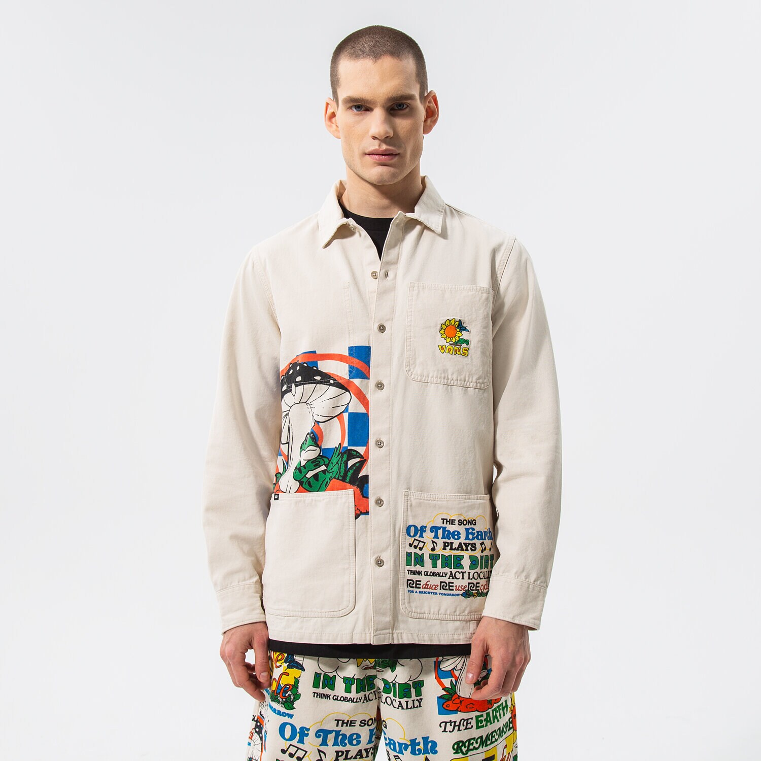 Bărbați tricou VANS CĂMAșĂ ECO POSITIVITY WORKSHIRT LS VN0A5KMZ7VJ1 Bej