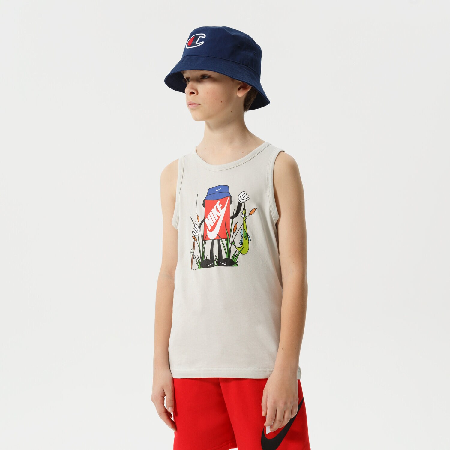 Copii tricou NIKE TRICOU B NSW MAIOU BOXY BOY DQ3848-072 Gri