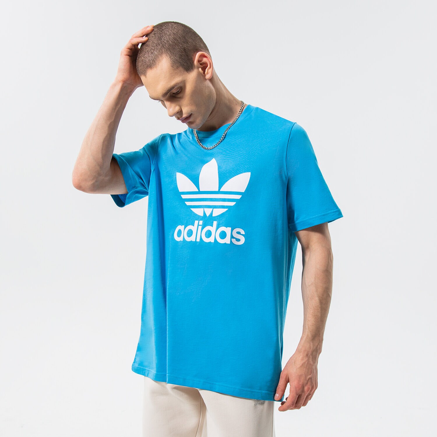Bărbați tricou ADIDAS TRICOU TREFOIL HE9513 Albastru