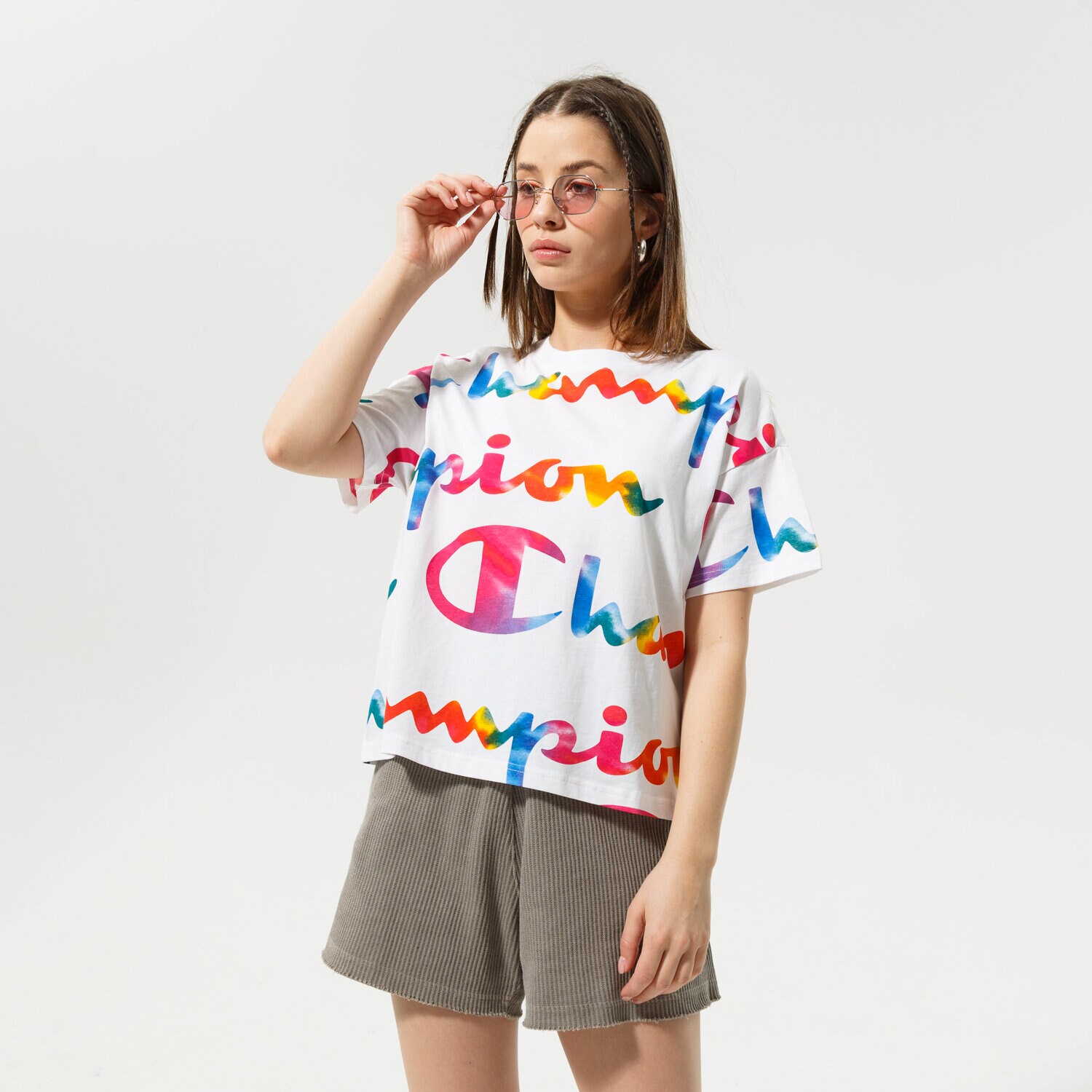 Femei tricou CHAMPION TRICOU CREWNECK TRICOU 114994WL001 Alb