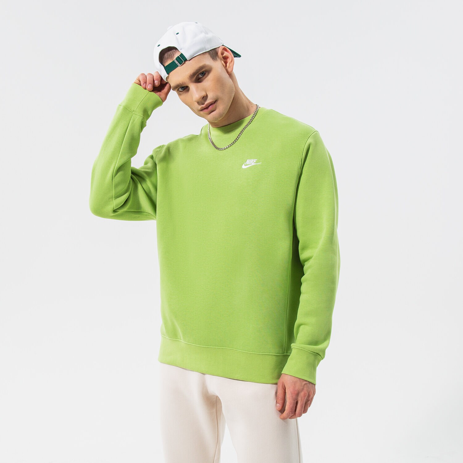 Bărbați bluză NIKE BLUZĂ NIKE SPORTSWEAR CLUB FLEECE BV2662-332 Verde