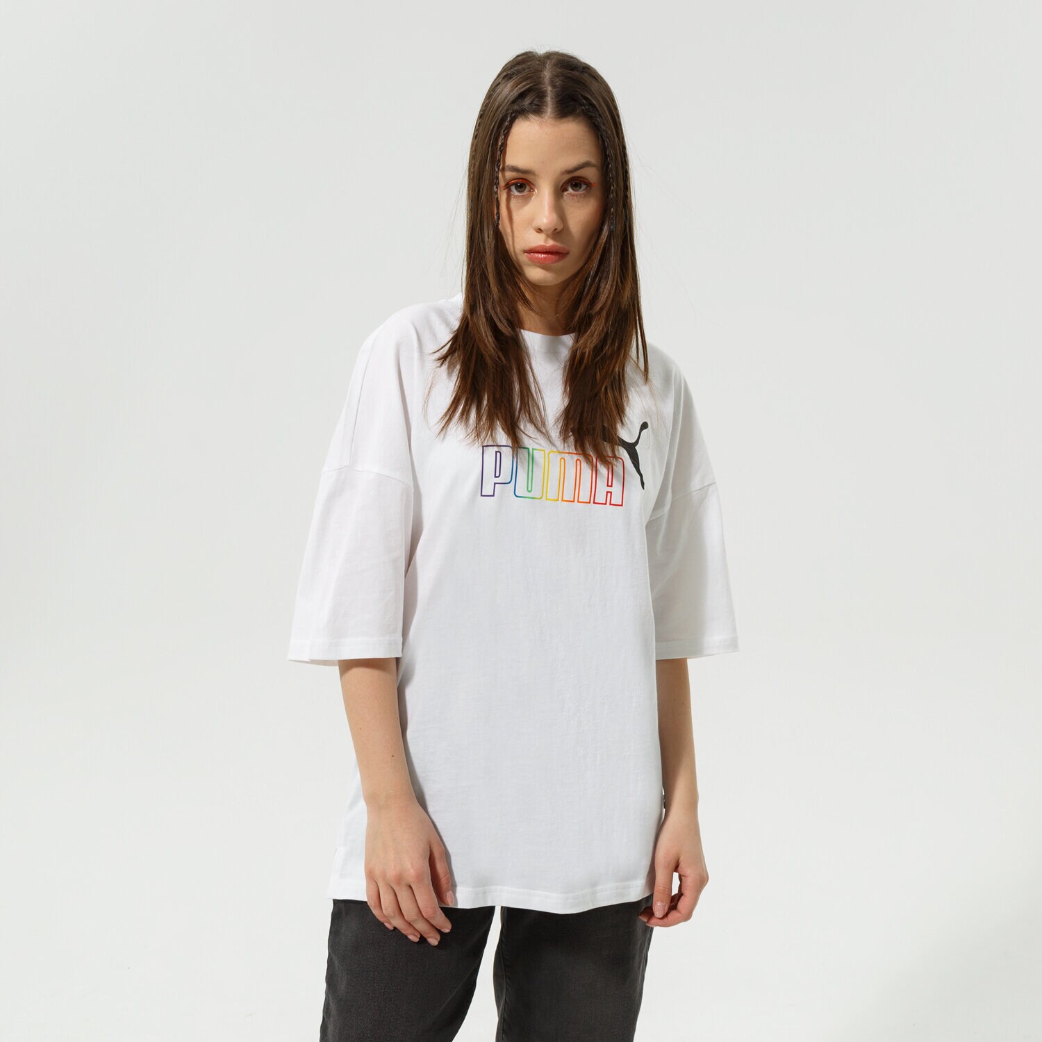 Femei tricou PUMA TRICOU ESS+ RAINBOW TEE 848428 02 Alb