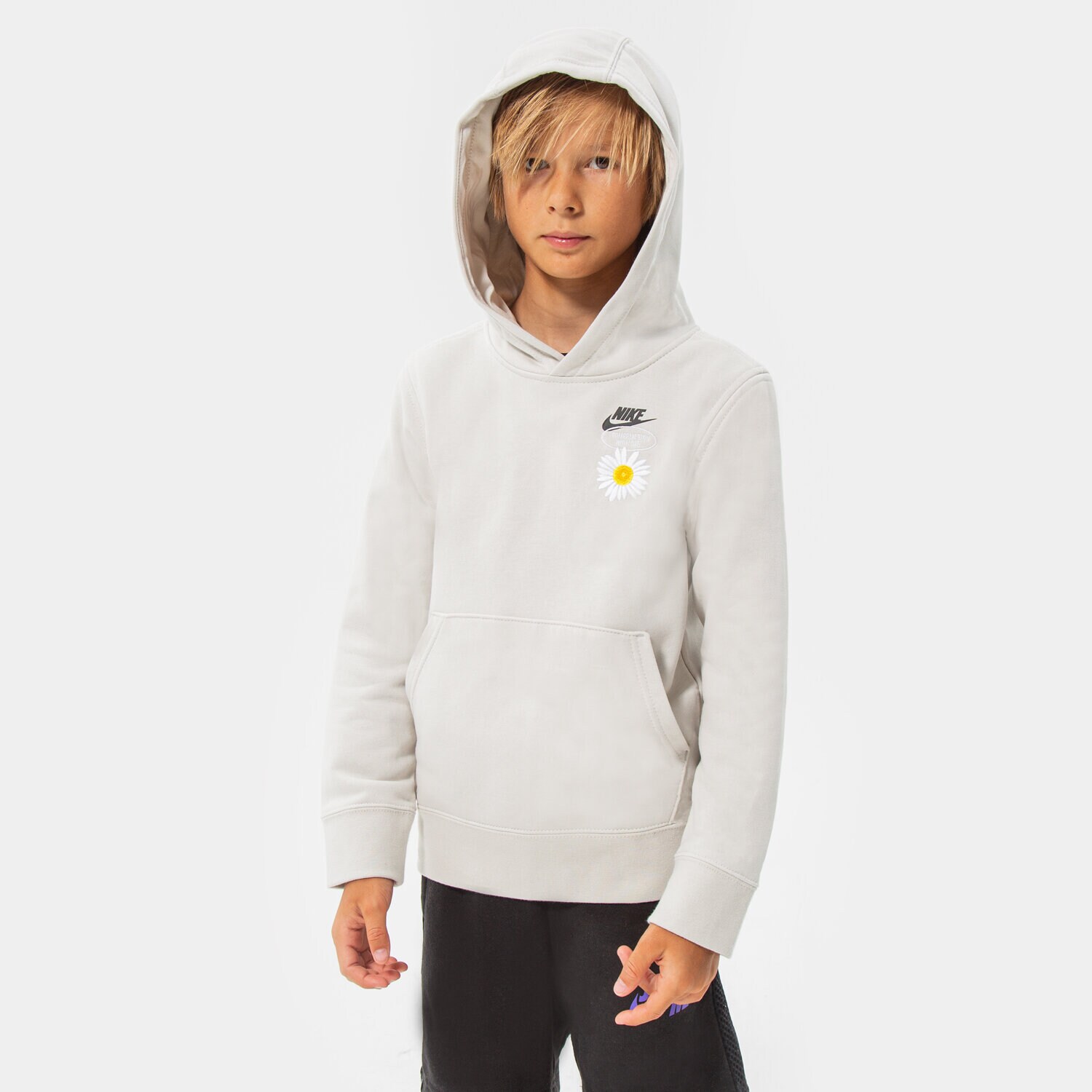 Copii bluză NIKE BLUZĂ CU GLUGĂ B NSW HBR STMNT HOODED PO BOY DM8092-072 Bej