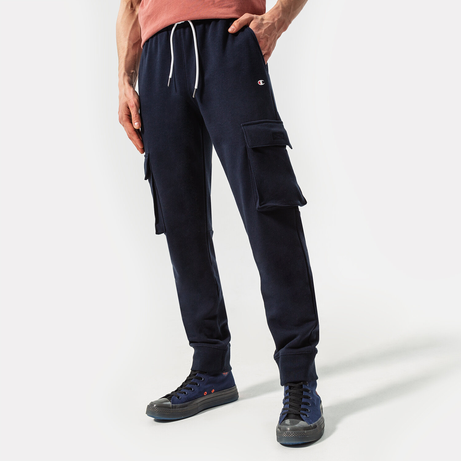 Bărbați pantaloni CHAMPION PANTALONI  RIB CUFF CARGO PANT 217421BS501 Bleumarin