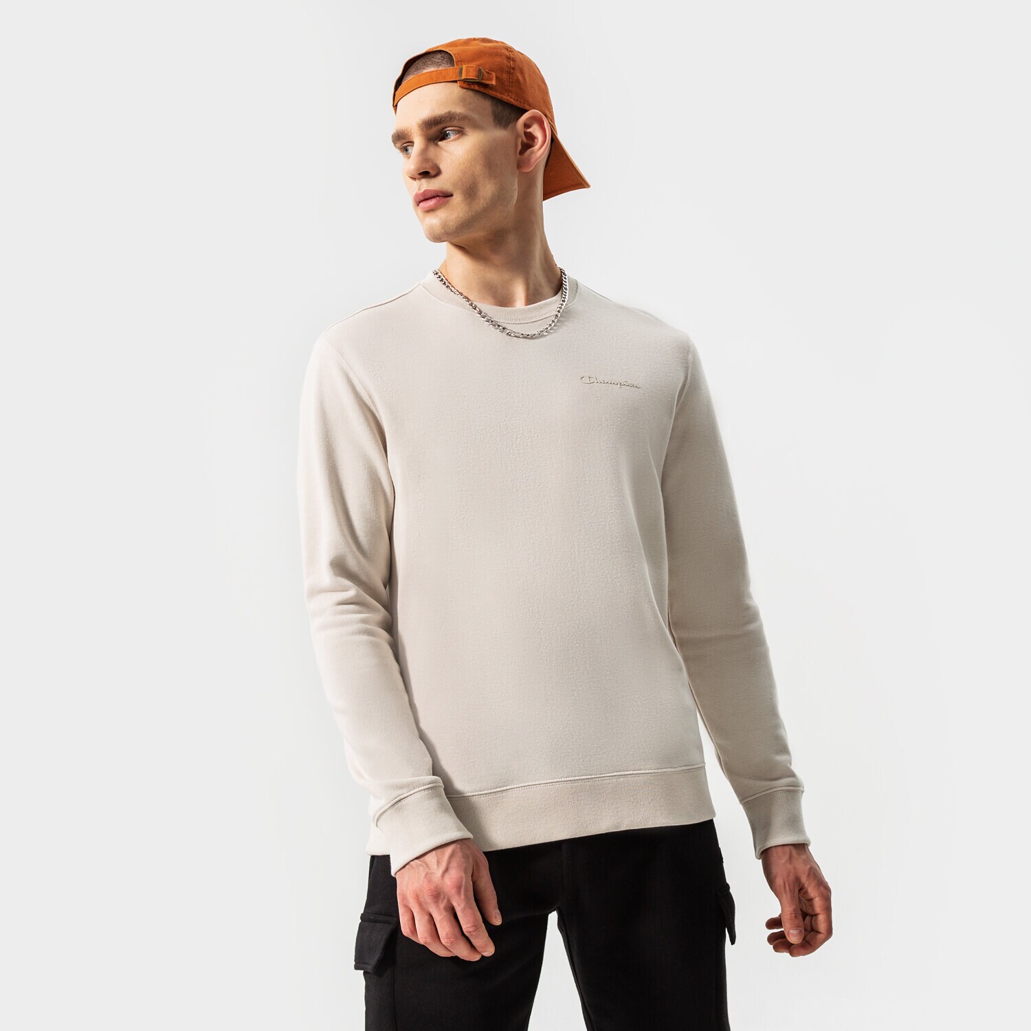 Bărbați bluză CHAMPION BLUZĂ CREWNECK SWEATSHIRT 217154MS014 Maro