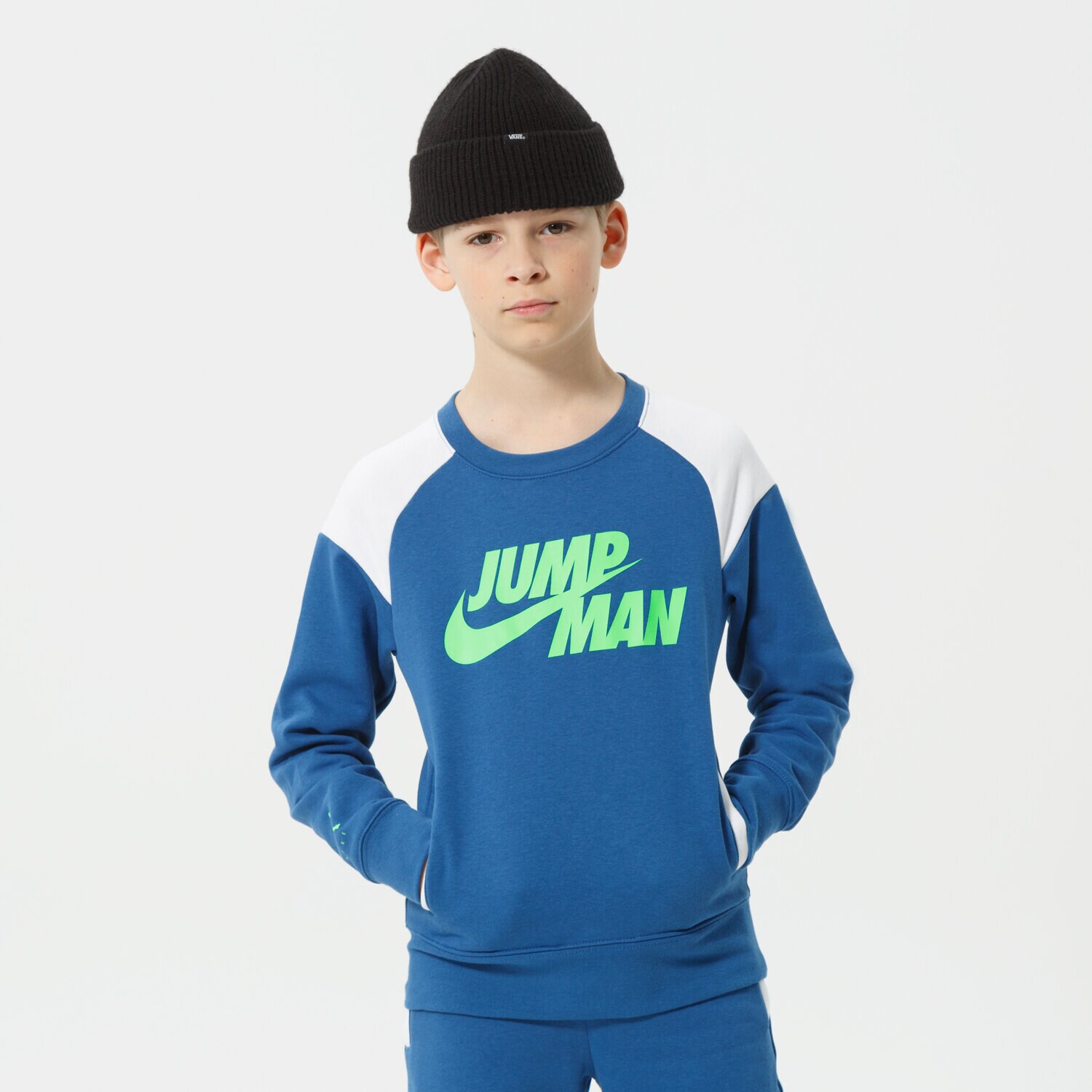 Copii bluză NIKE BLUZĂ CU GLUGĂ B NSW HBR STMNT HOODED PO BOY DM8092-407 Albastru