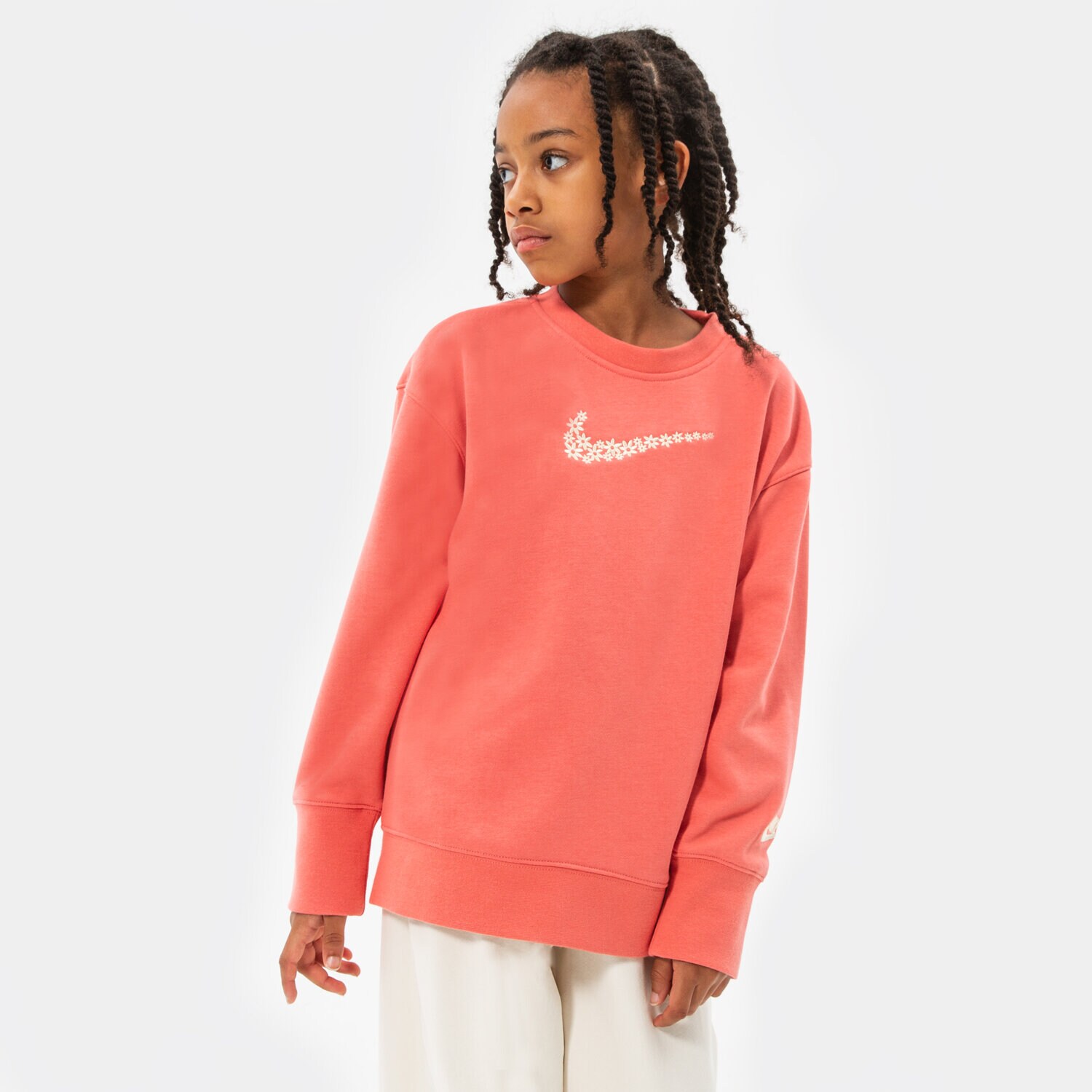 Copii bluză NIKE BLUZĂ G NSW FT BF CREW GIRL DM8210-603 Roz