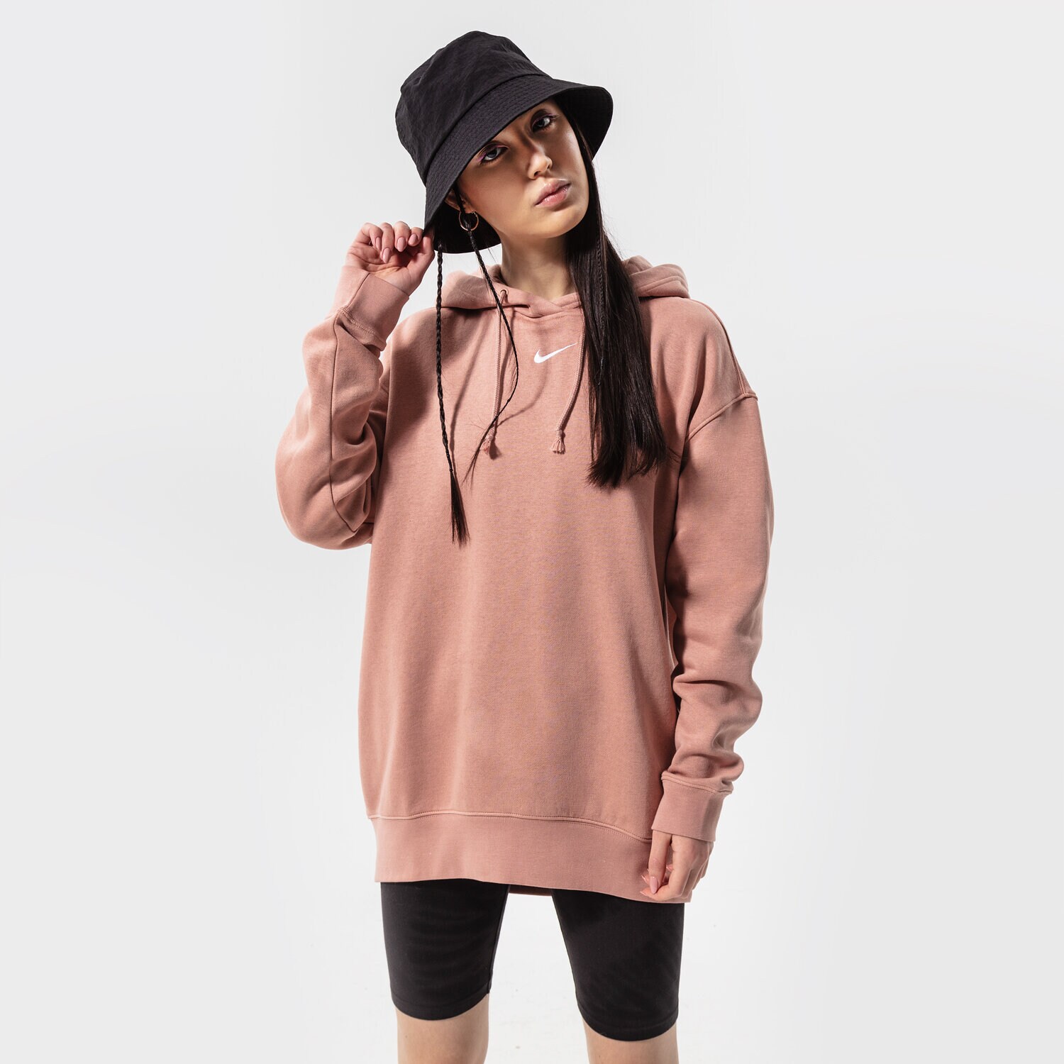 Femei bluză NIKE BLUZĂ CU GLUGĂ SPORTSWEAR OVERSIZED DQ5097-609 Roz