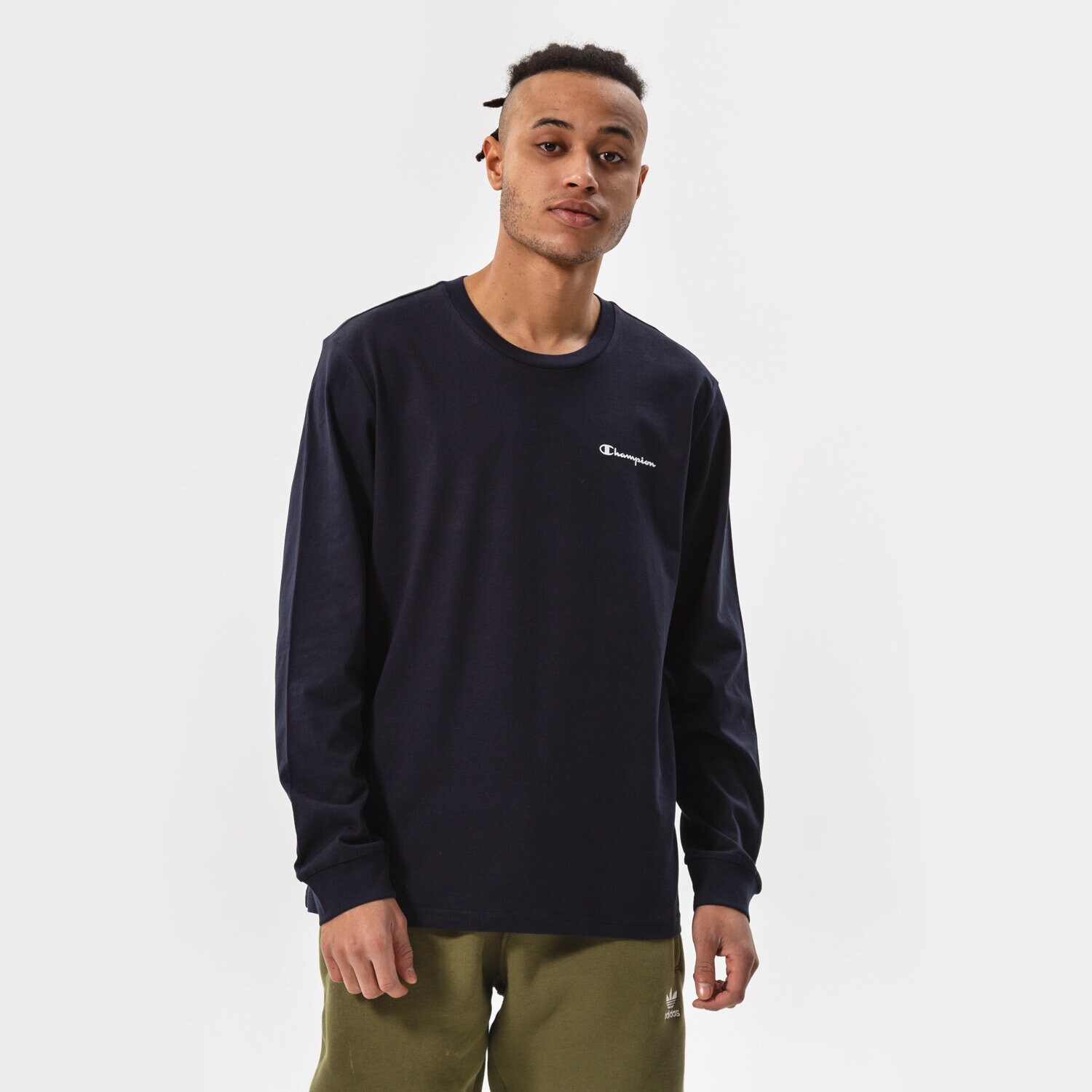 Bărbați tricou CHAMPION TRICOU LONG SLEEVE TRICOU 217162BS501 Bleumarin