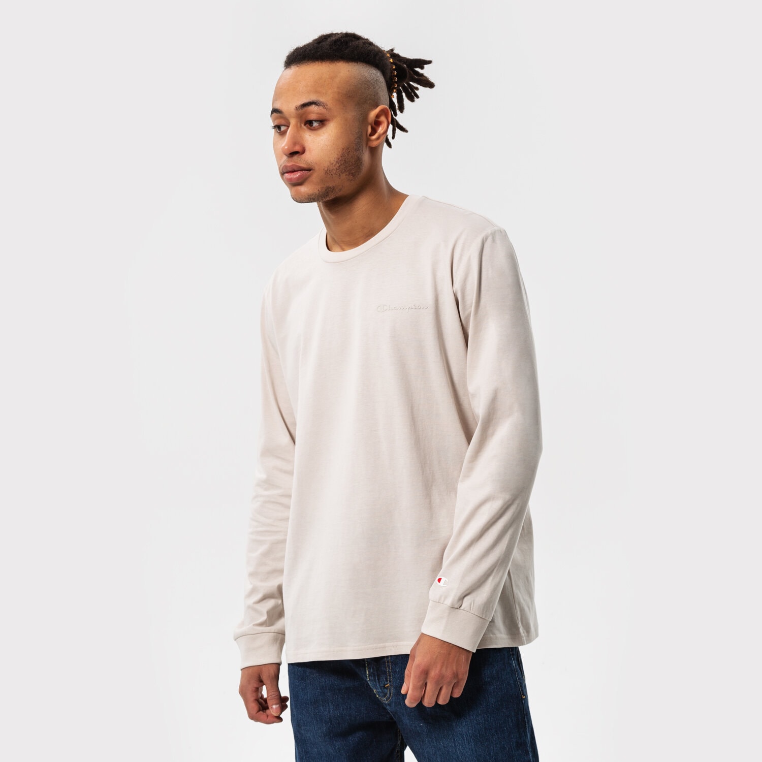 Bărbați tricou CHAMPION TRICOU LONG SLEEVE TRICOU 217162MS014 Maro