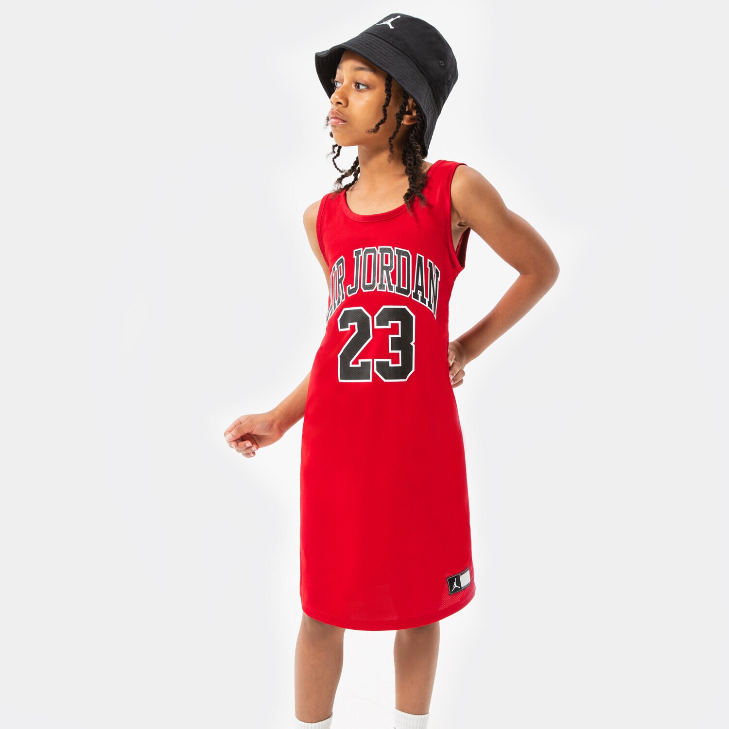 Pantaloni scurți și rochii pentru copii JORDAN ROCHIE HBR JORDAN JERSEY TRENINGS GIRL 45B320-R78 Roșu