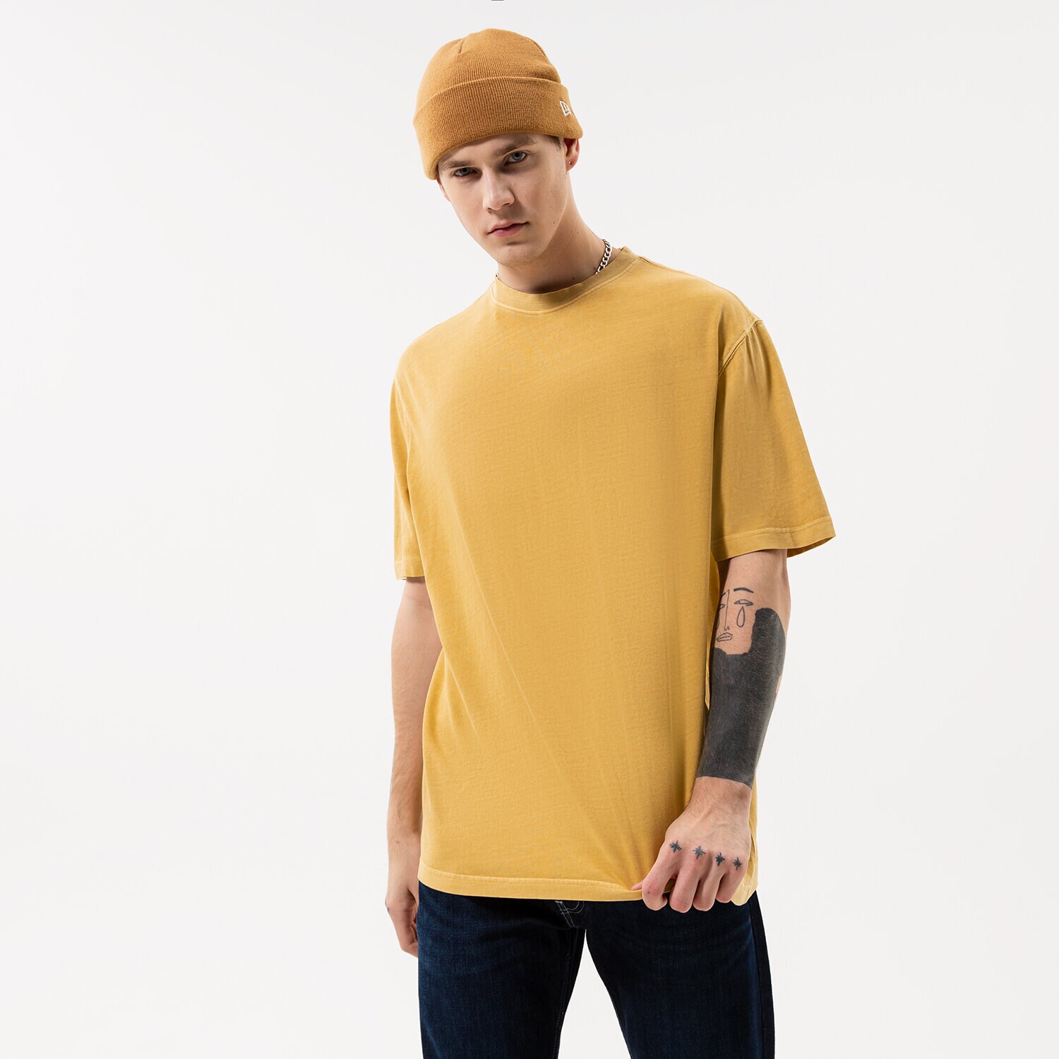 Bărbați tricou REEBOK TRICOU CLASSIC NATURAL DYE TEE HK7090 Galben Muștar