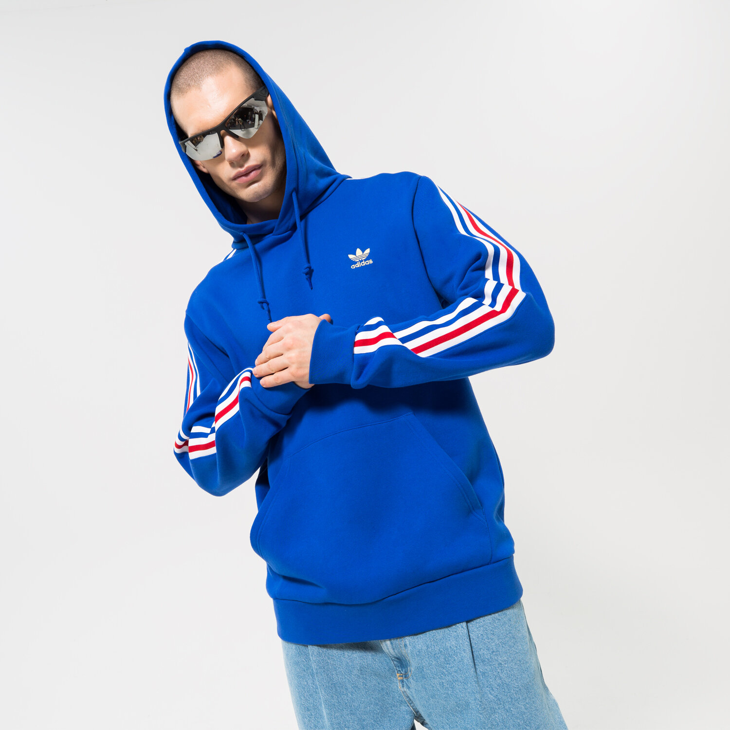 Bărbați bluză ADIDAS BLUZĂ CU GLUGĂ FB NATIONS HDY HK7394 Bleumarin