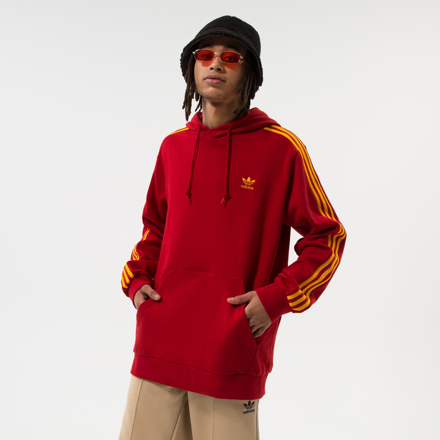 Bărbați bluză ADIDAS BLUZĂ CU GLUGĂ FB NATIONS HDY HK7395 Roșu