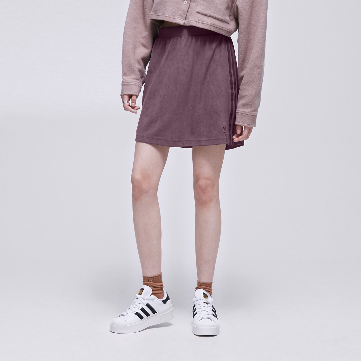 Femei rochii și fuste ADIDAS FUSTĂ SUEDE SKIRT HM1687 Maro