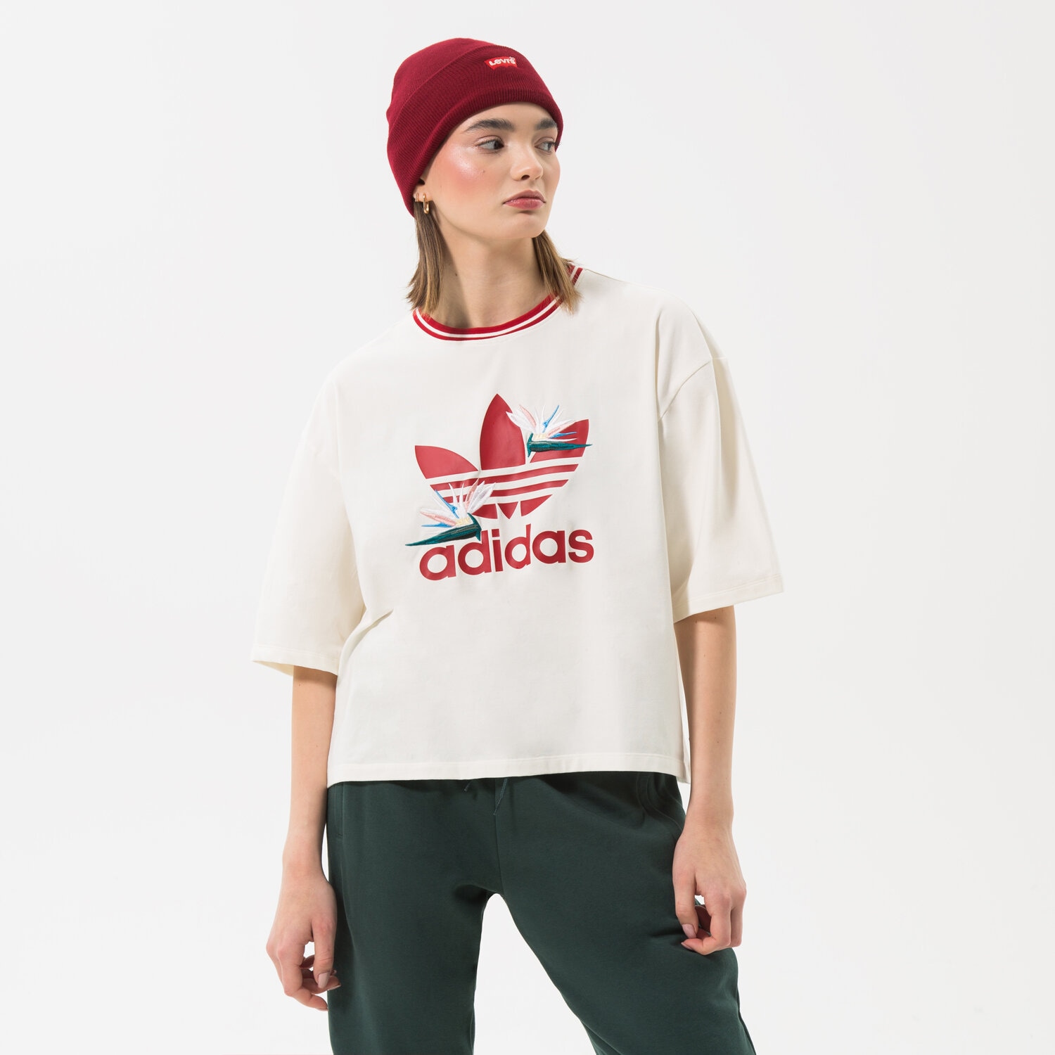 Femei tricou ADIDAS TRICOU LOOSE HM2618 Alb
