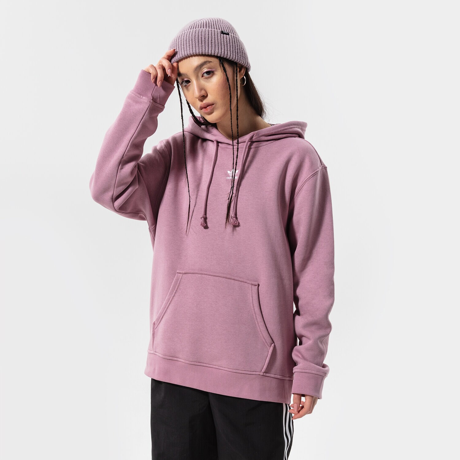 Femei bluză ADIDAS BLUZĂ CU GLUGĂ HOODIE HG6304 Roz