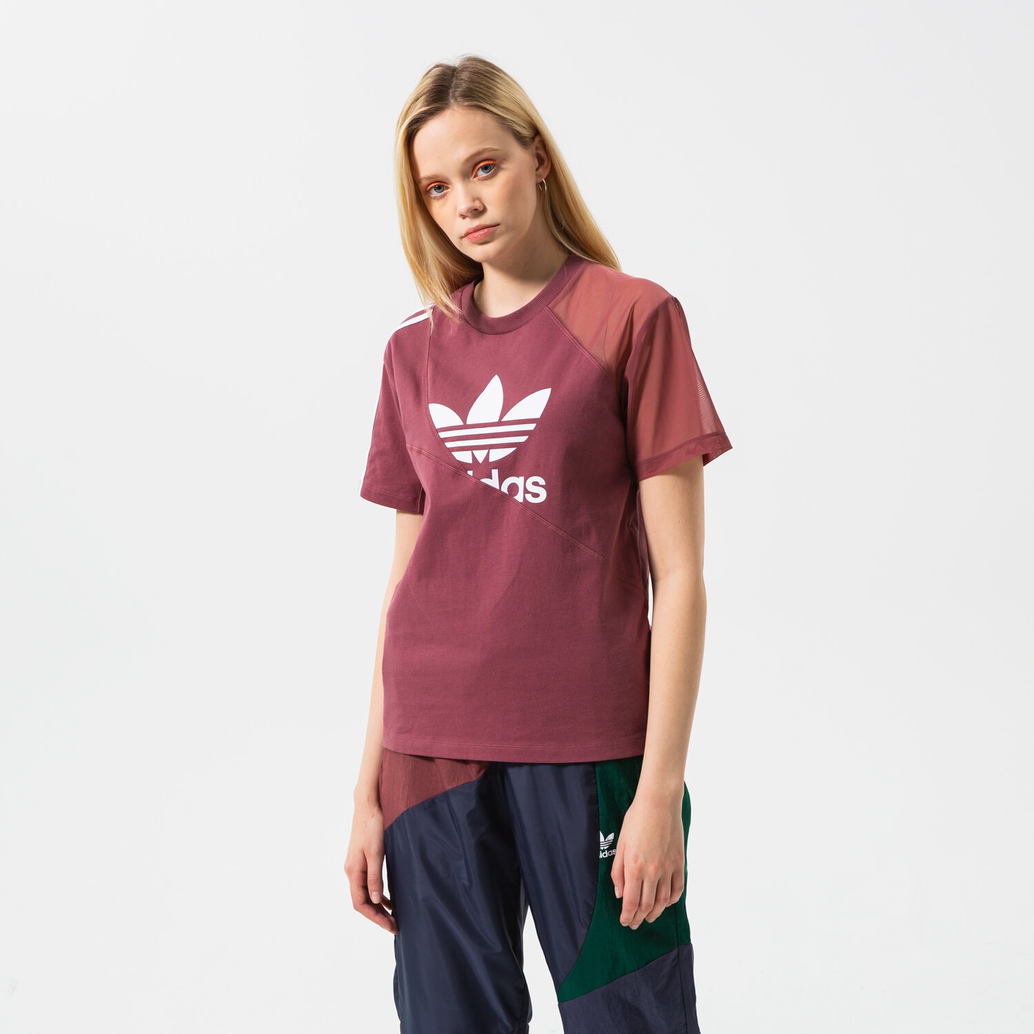 Femei tricou ADIDAS TRICOU TEE HC7044 Bordo