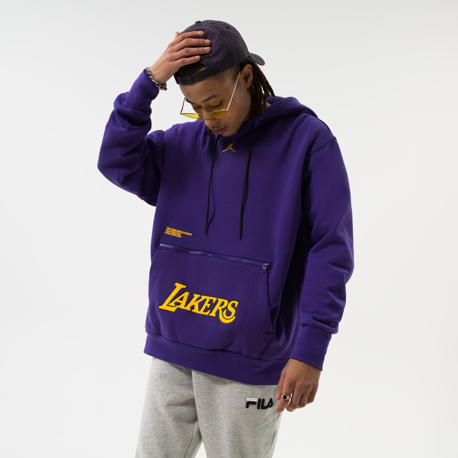 Bărbați bluză NIKE BLUZĂ CU GLUGĂ LAL M NK FLC PO CTS ST NBA DN4717-504 Violet