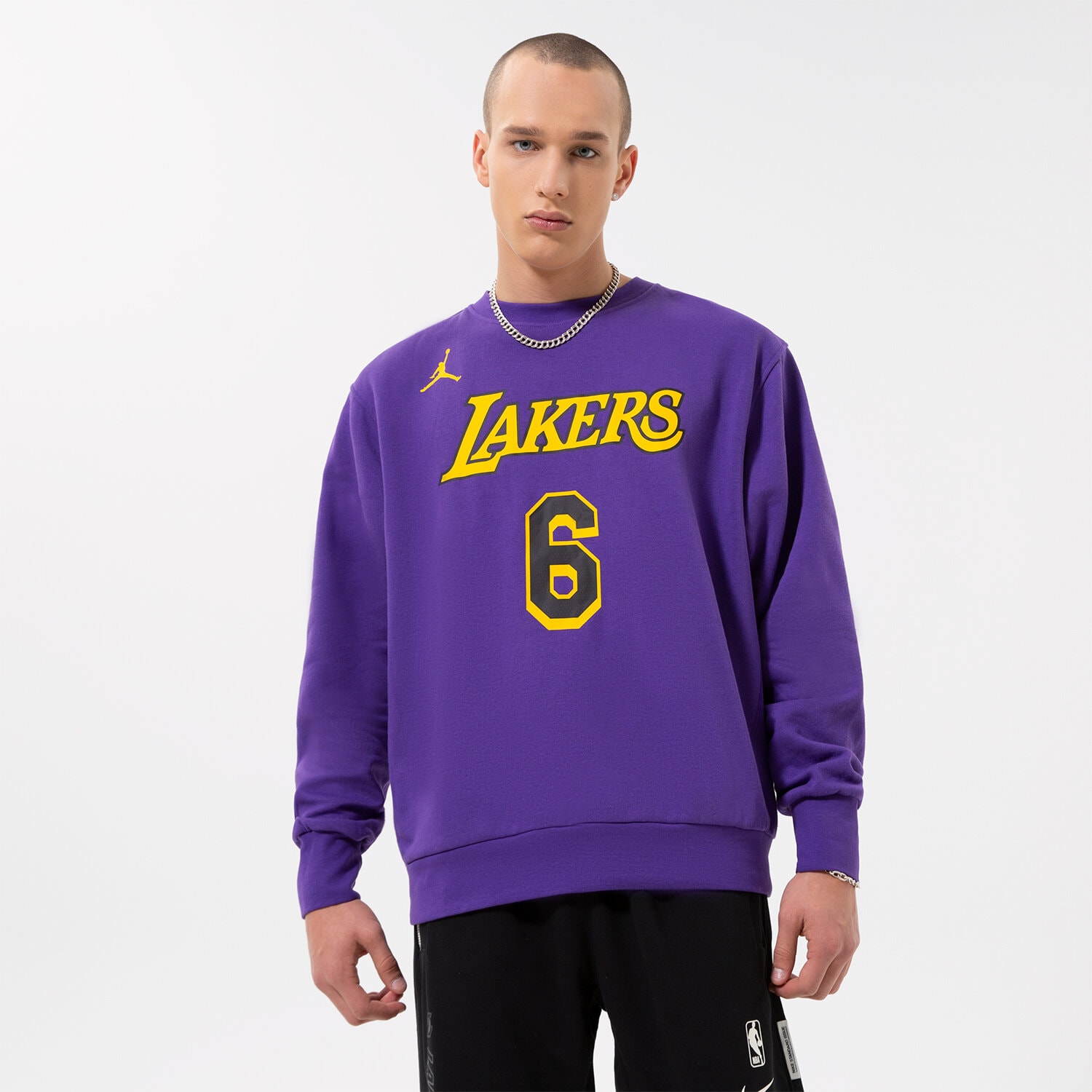 Bărbați bluză NIKE BLUZĂ LAL M NK FLC CREW N&N CTS ST NBA DN4718-504 Violet