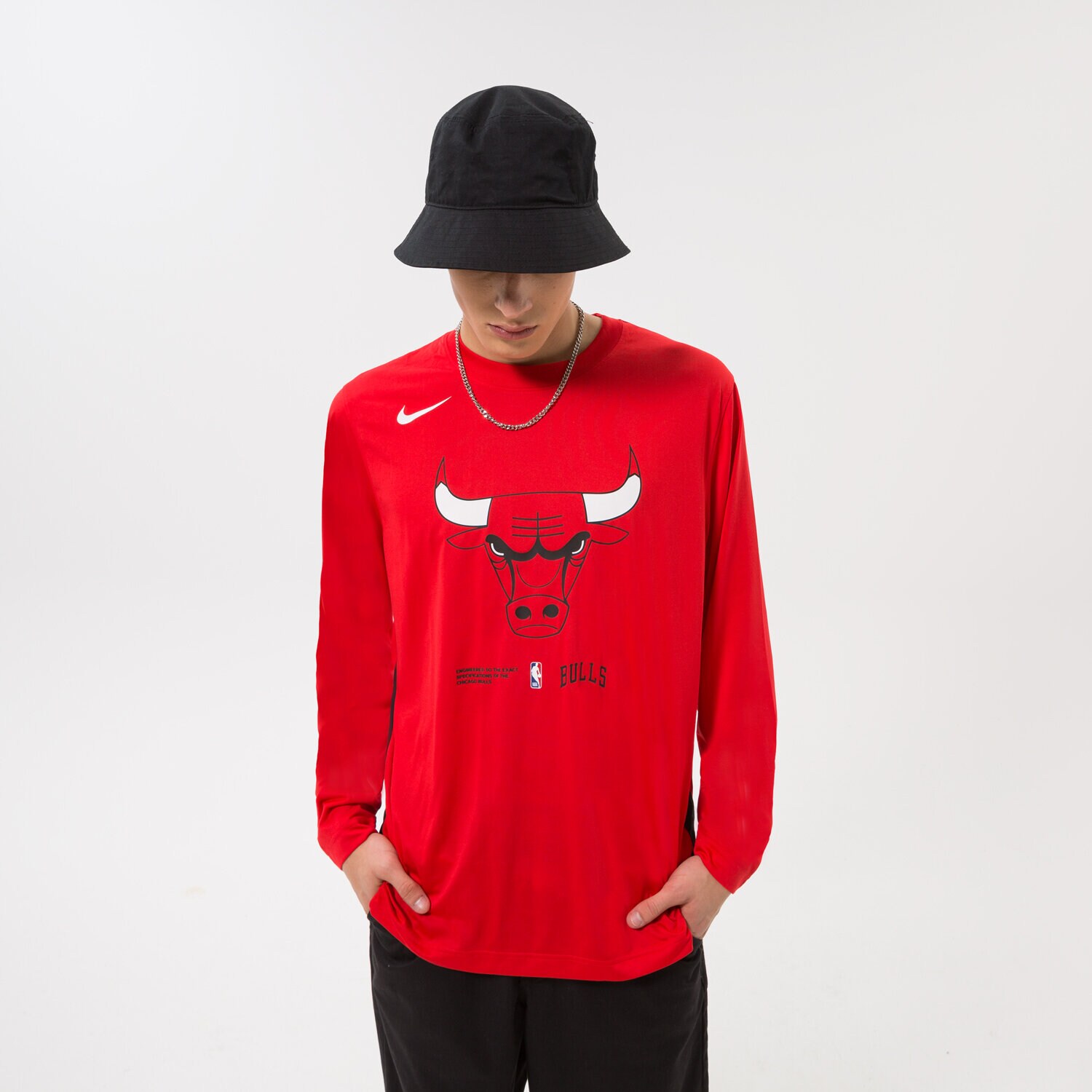 Bărbați tricou NIKE TRICOU CHI M NK DF LS TOP PREGM NBA DN8120-657 Roșu