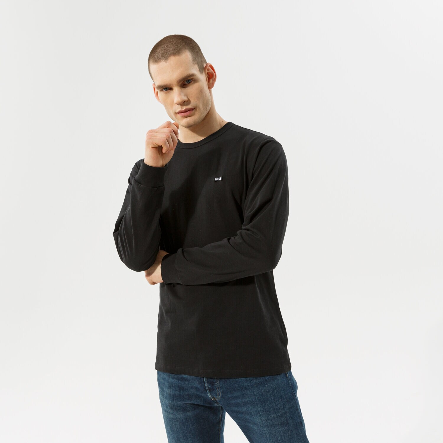 Bărbați tricou VANS TRICOU MN OFF THE WALL CLASSIC LS VN0A4TURBLK1 Negru