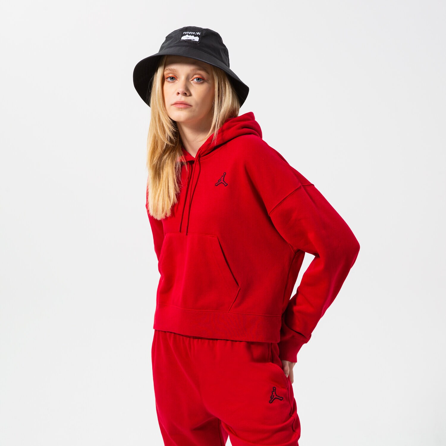 Femei bluză JORDAN BLUZĂ CU GLUGĂ W J ESSEN FLC HOODIE CORE DN4570-687 Roșu