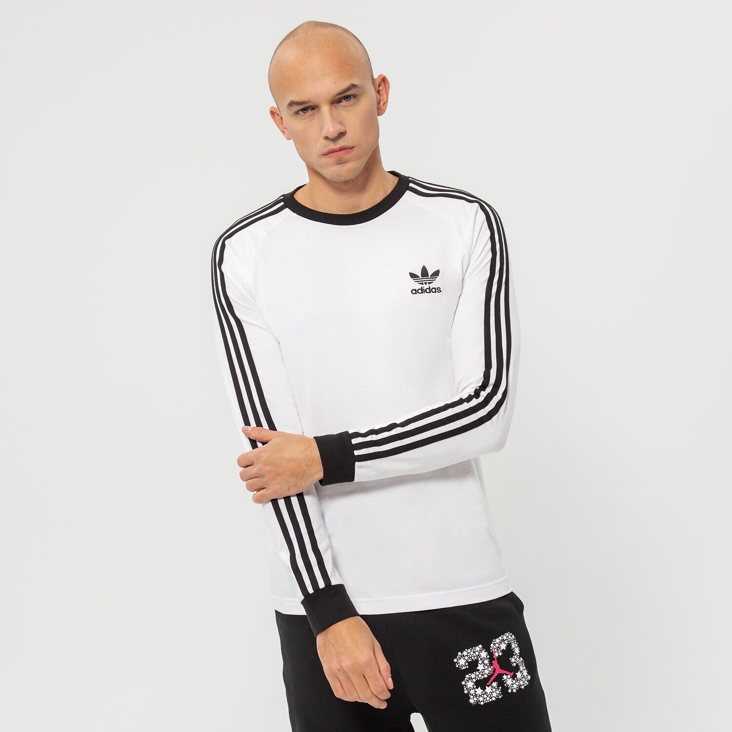 Bărbați tricou ADIDAS TRICOU 3-STRIPES LS T GN3477 Alb