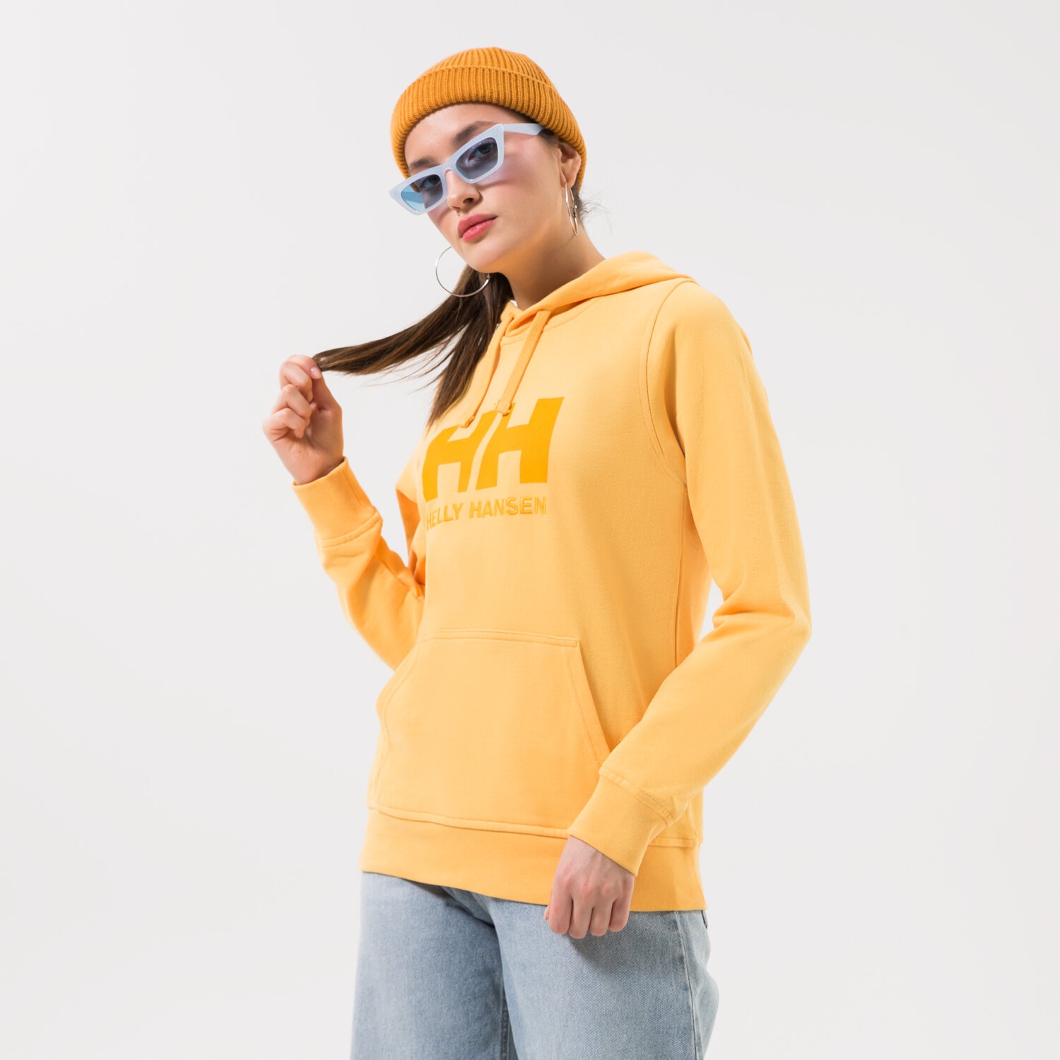 Femei bluză HELLY HANSEN BLUZĂ CU GLUGĂ W HH LOGO HOODIE 33978341 Galben