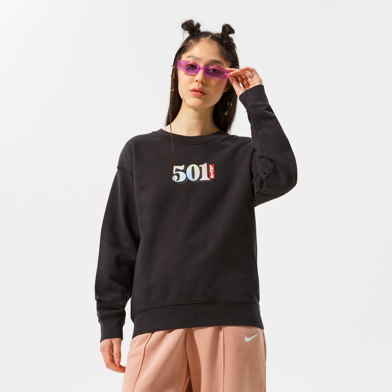 Femei bluză LEVI'S BLUZĂ GRAPHIC STANDARD CREW 18686-0108 Negru