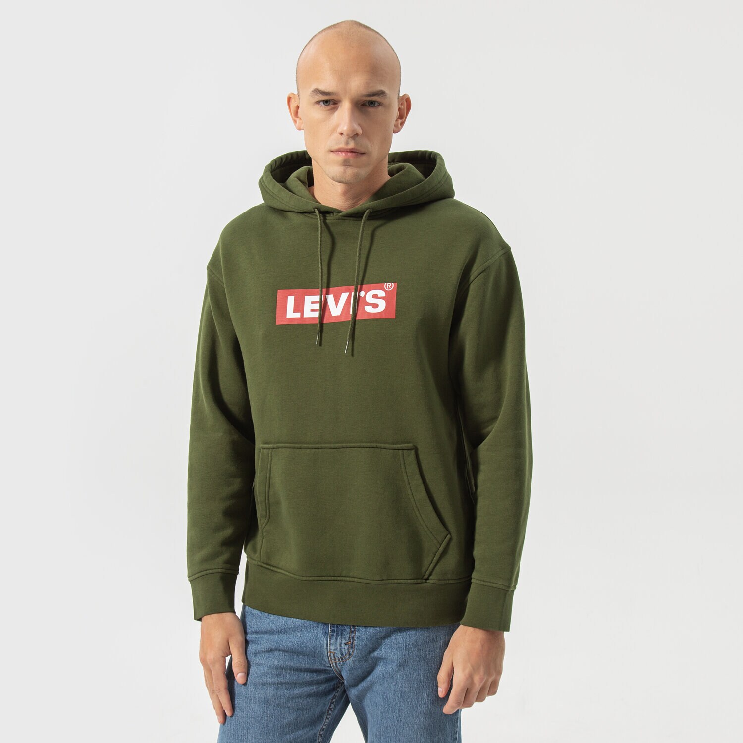 Bărbați bluză LEVI'S BLUZĂ CU GLUGĂ T3 RELAXD GRAPHIC HOODIE 38821-0115 Kaki