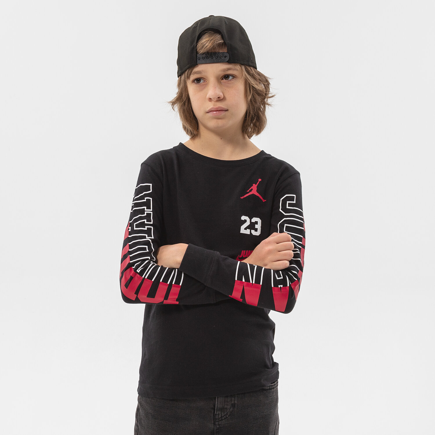 Copii tricou JORDAN TRICOU JORDAN SWITCH LS TEE BOY 95B254-023 Negru
