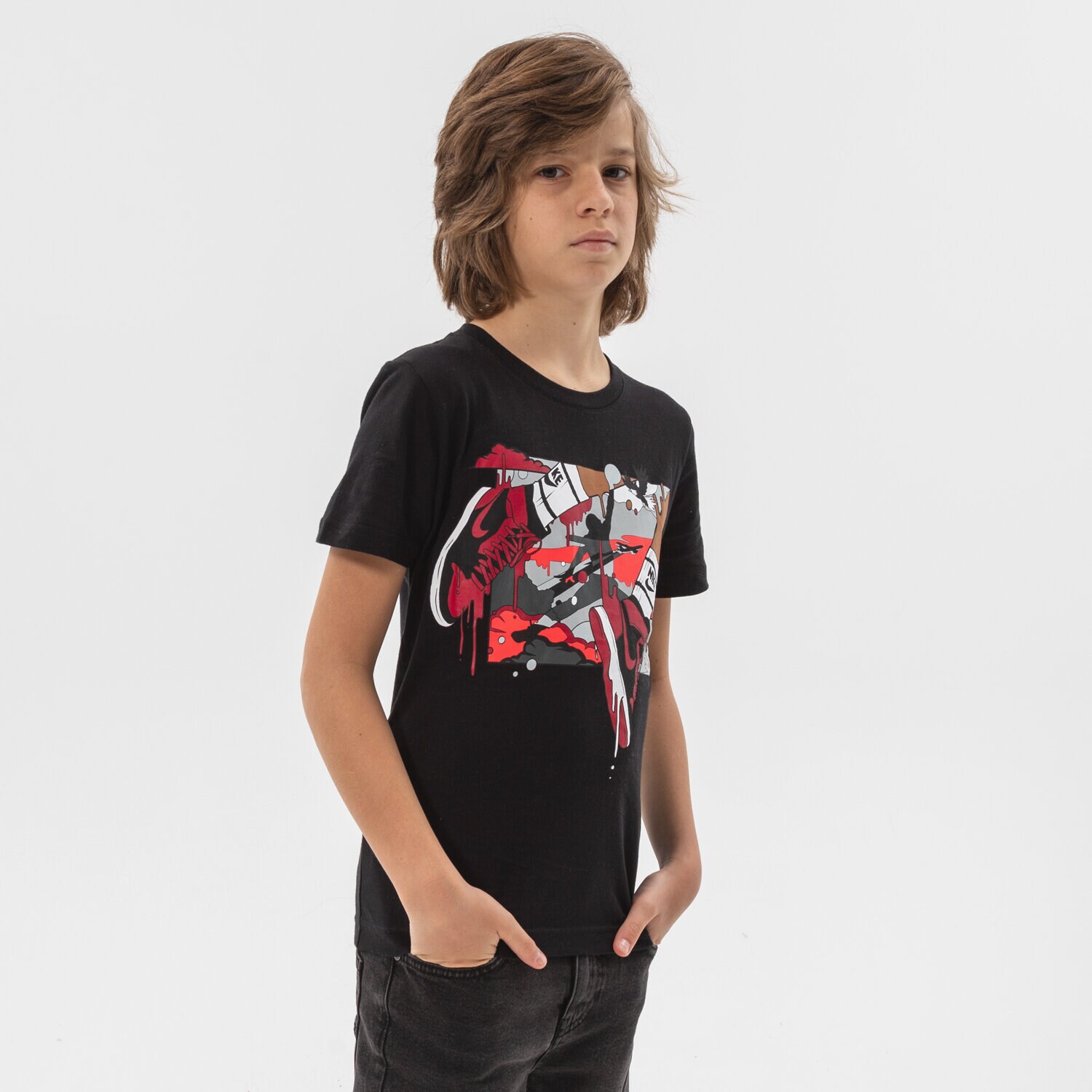 Copii tricou JORDAN TRICOU JDB MJ DNA JUMPMAN BOY 95B091-KR5 Negru