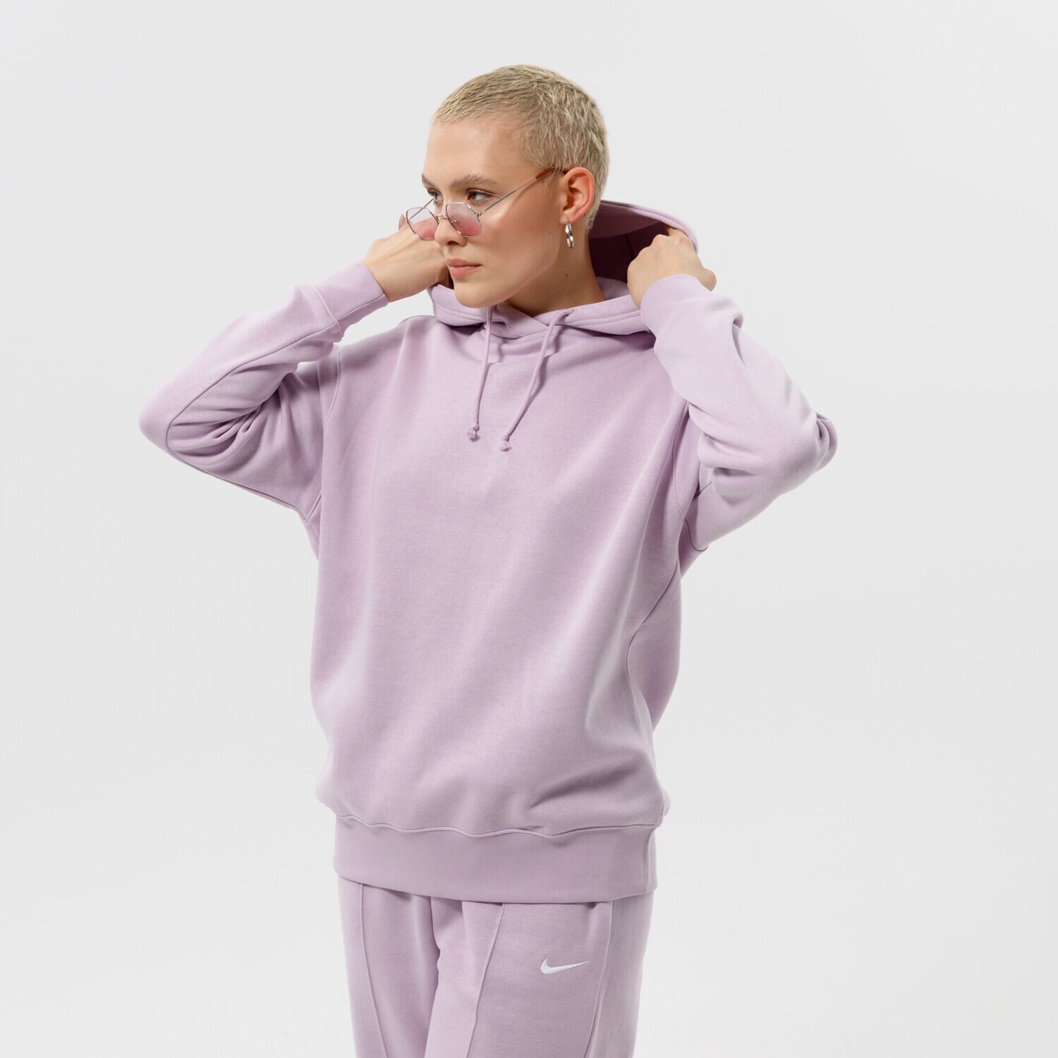 Femei bluză NIKE BLUZĂ CU GLUGĂ W NSW ESSNTL CLCTN FLC OS DQ5097-530 Violet