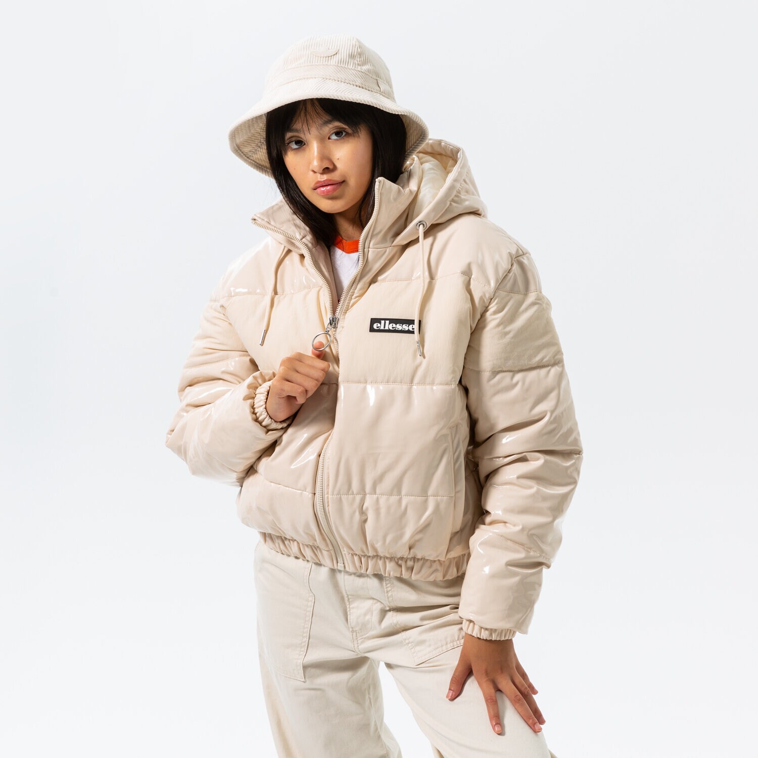 Femei geacă de iarnă ELLESSE JACHETĂ CU PUF FORTI PADDED JACKET BEIGE SGP15933214 Bej
