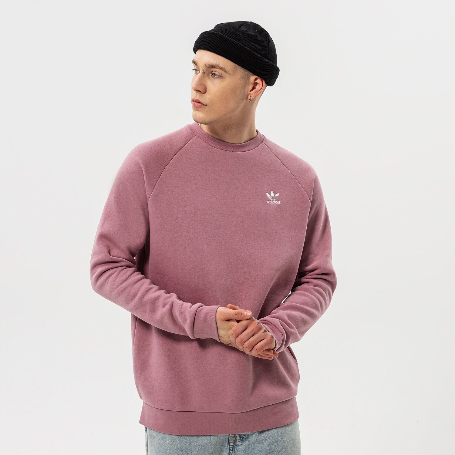 Bărbați bluză ADIDAS BLUZĂ ESSENTIAL CREW HE9430 Violet