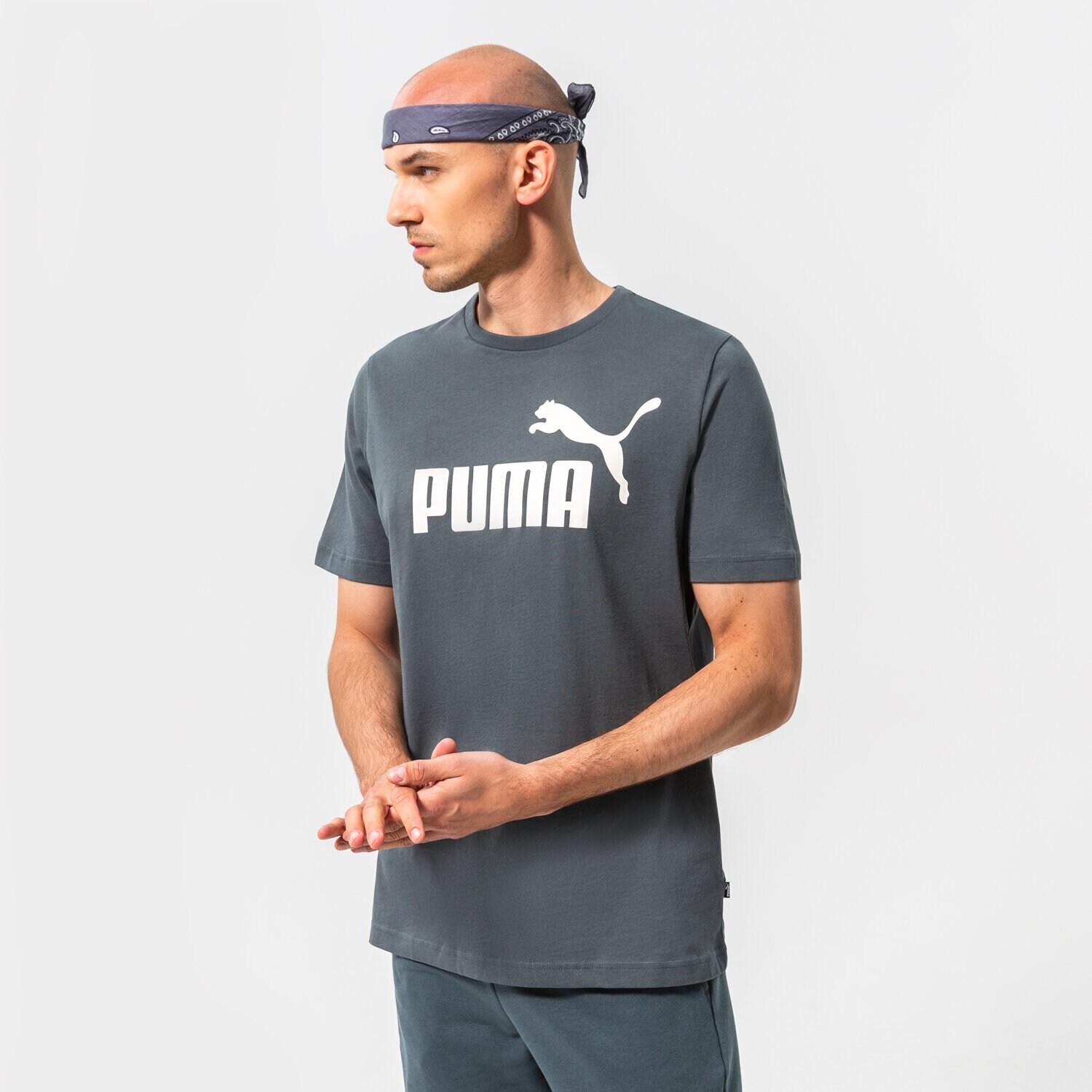 Bărbați tricou PUMA TRICOU ESS LOGO TEE (S) 586667 39 Bleumarin