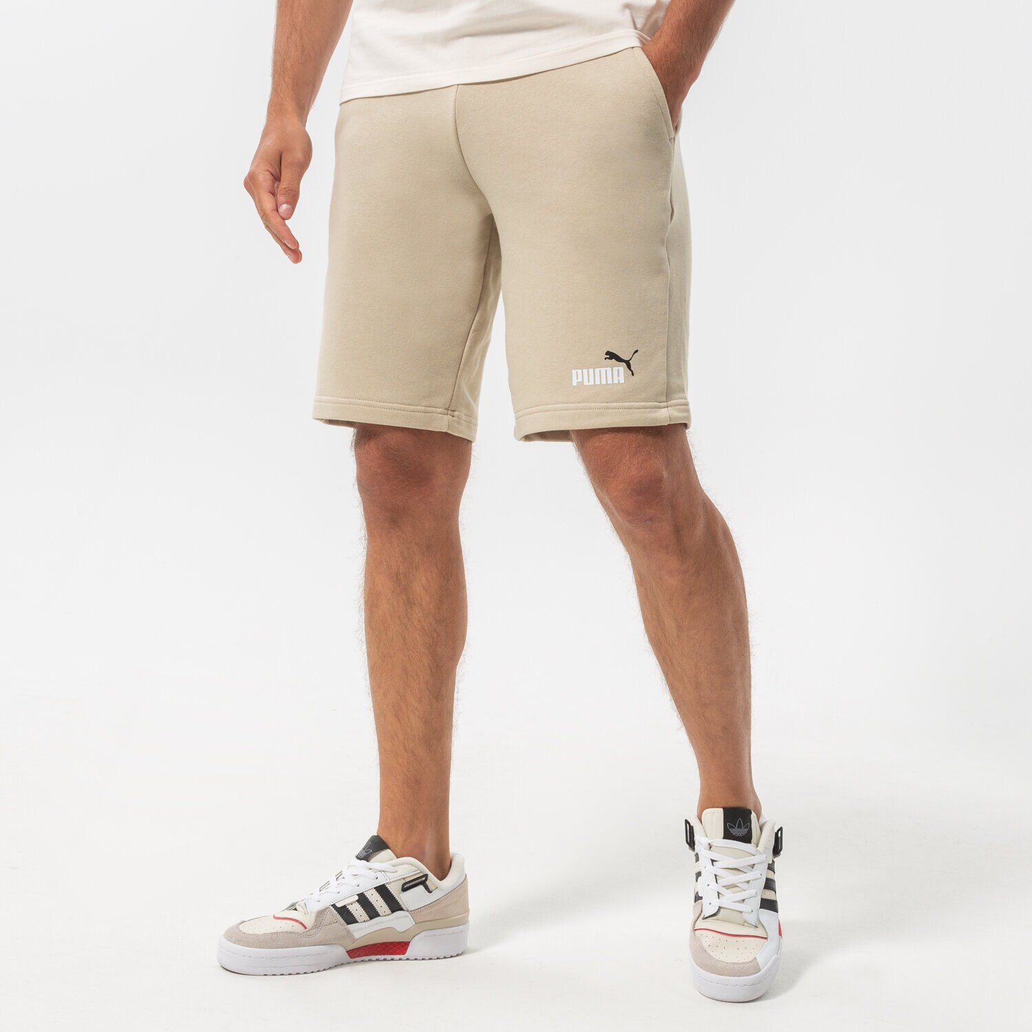 Femei pantaloni scurți PUMA PANTALONI SCURȚI ESS+ 2 COL SHORTS 10" 586766 64 Bej