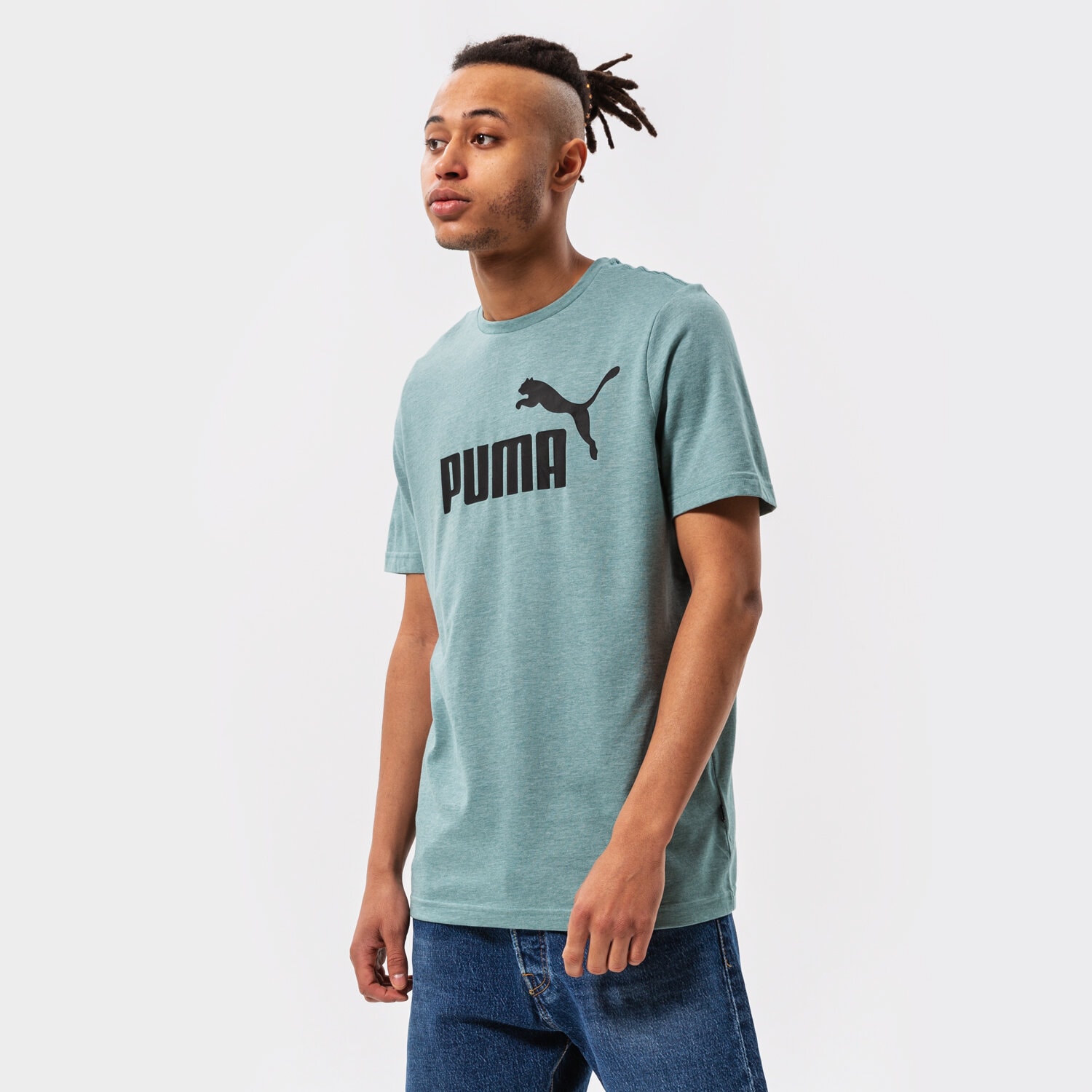 Bărbați tricou PUMA TRICOU ESS HEATHER TEE 58673650 Albastru