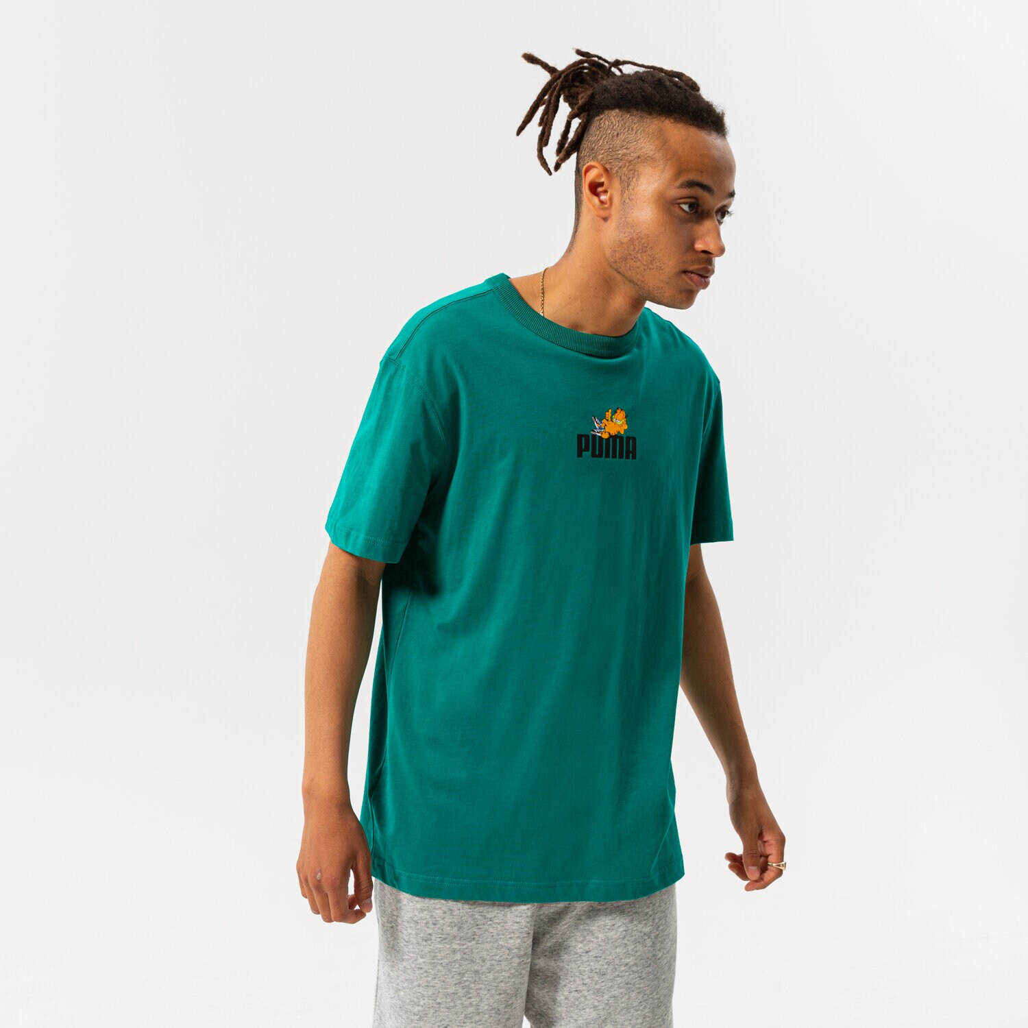 Bărbați tricou PUMA TRICOU PUMA X GARFIELD GRAPHIC TEE 534433 86 Verde