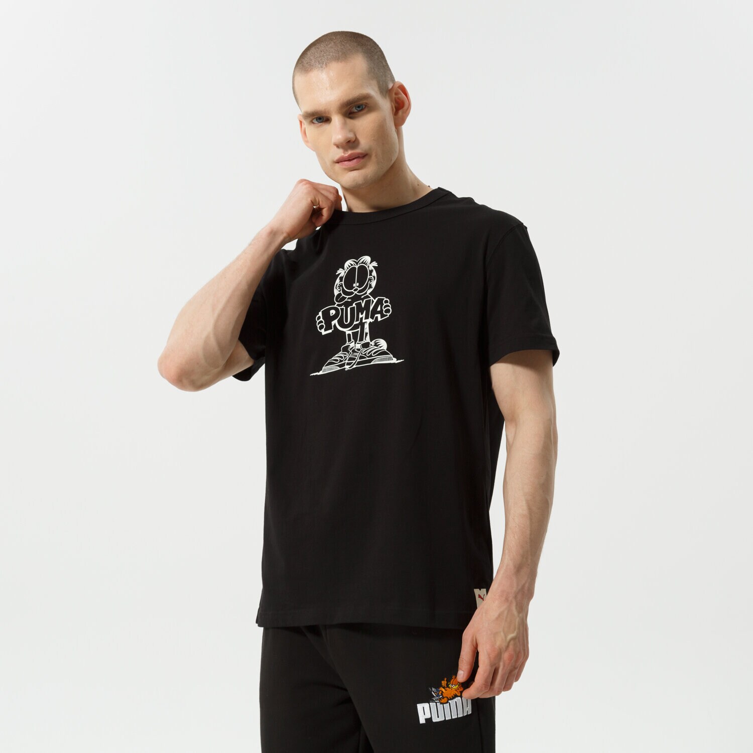 Bărbați tricou PUMA TRICOU PUMA X GARFIELD GRAPHIC TEE 534433 01 Negru