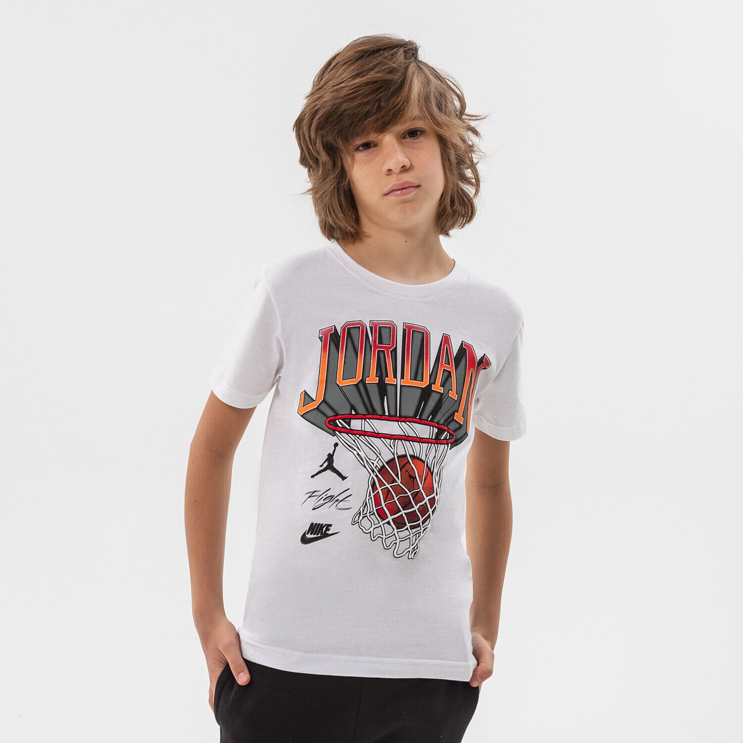 Copii tricou JORDAN TRICOU HOOP STYLE TRICOU JUNIOR BOY 95B231-001 Alb